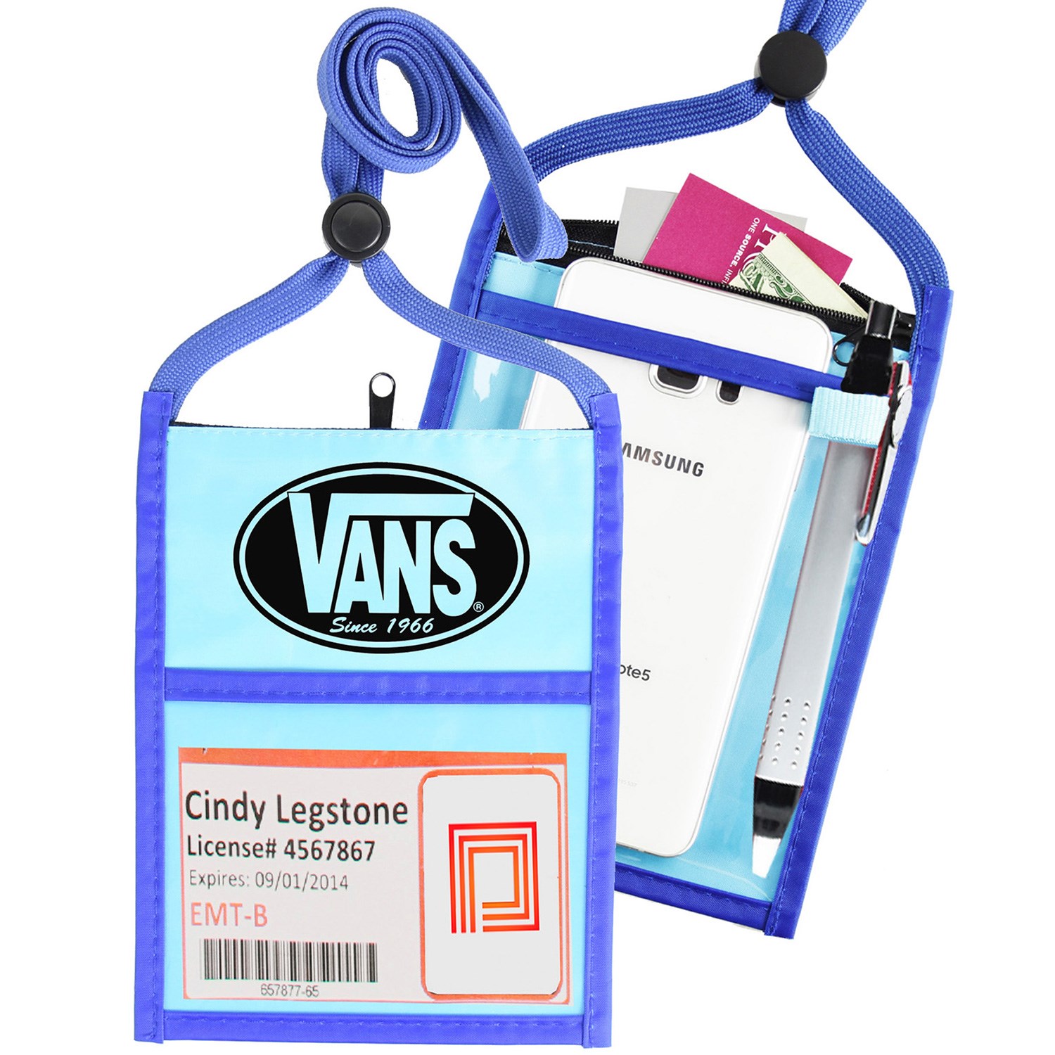 NYLON TWO TONE DOUBLE WINDOW POUCH