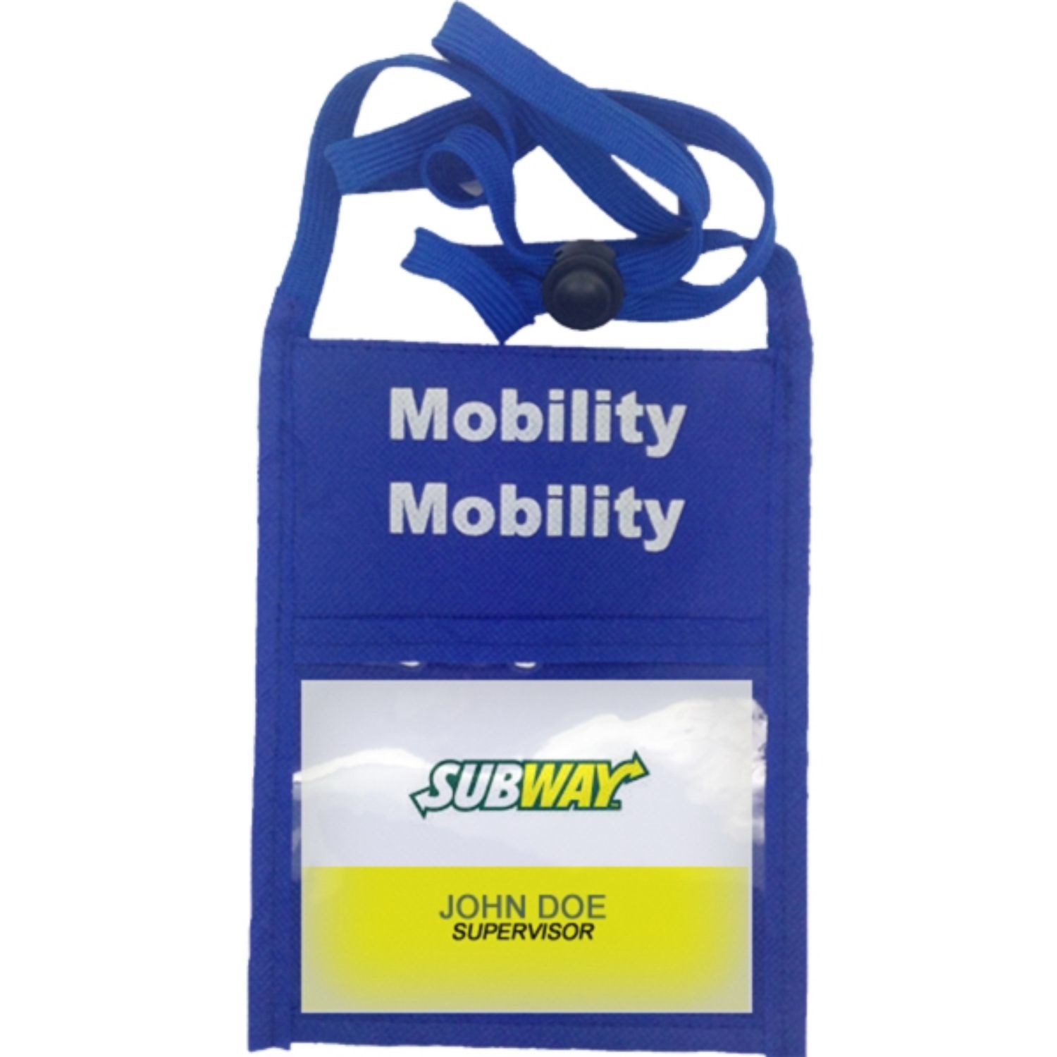Standard Event Pouch w/ back zipper and 3/8" Lanyard