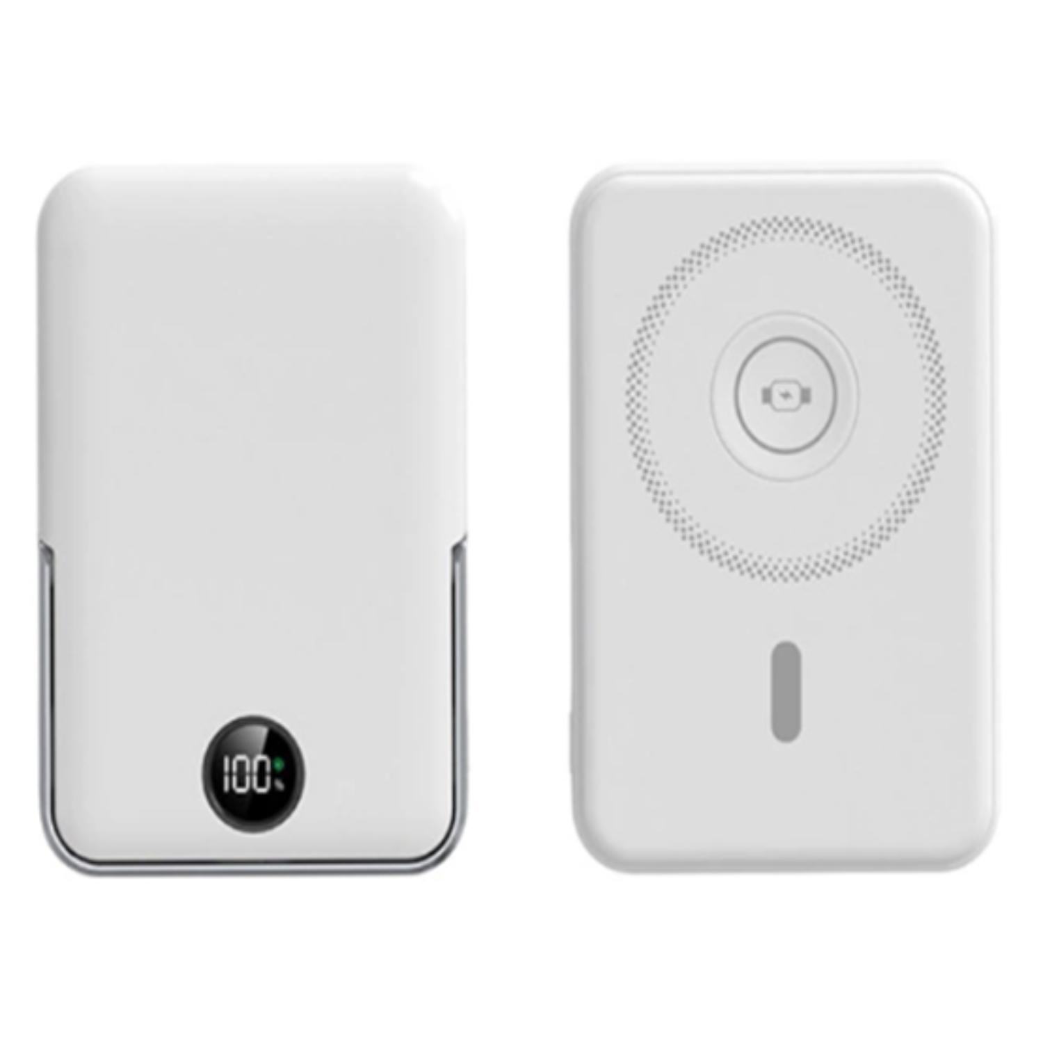 5000 mAh Power Bank & wireless charger w/ Phone Stand