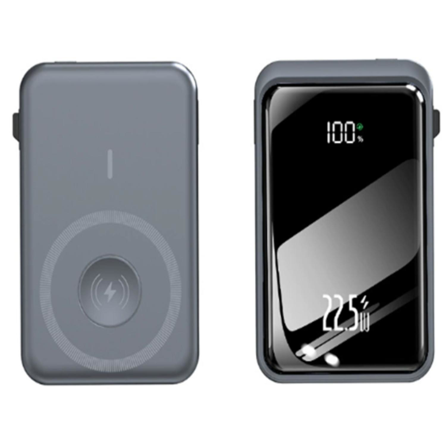 10000mAh Portable Power Bank With Charging Cable & Wireless Charger