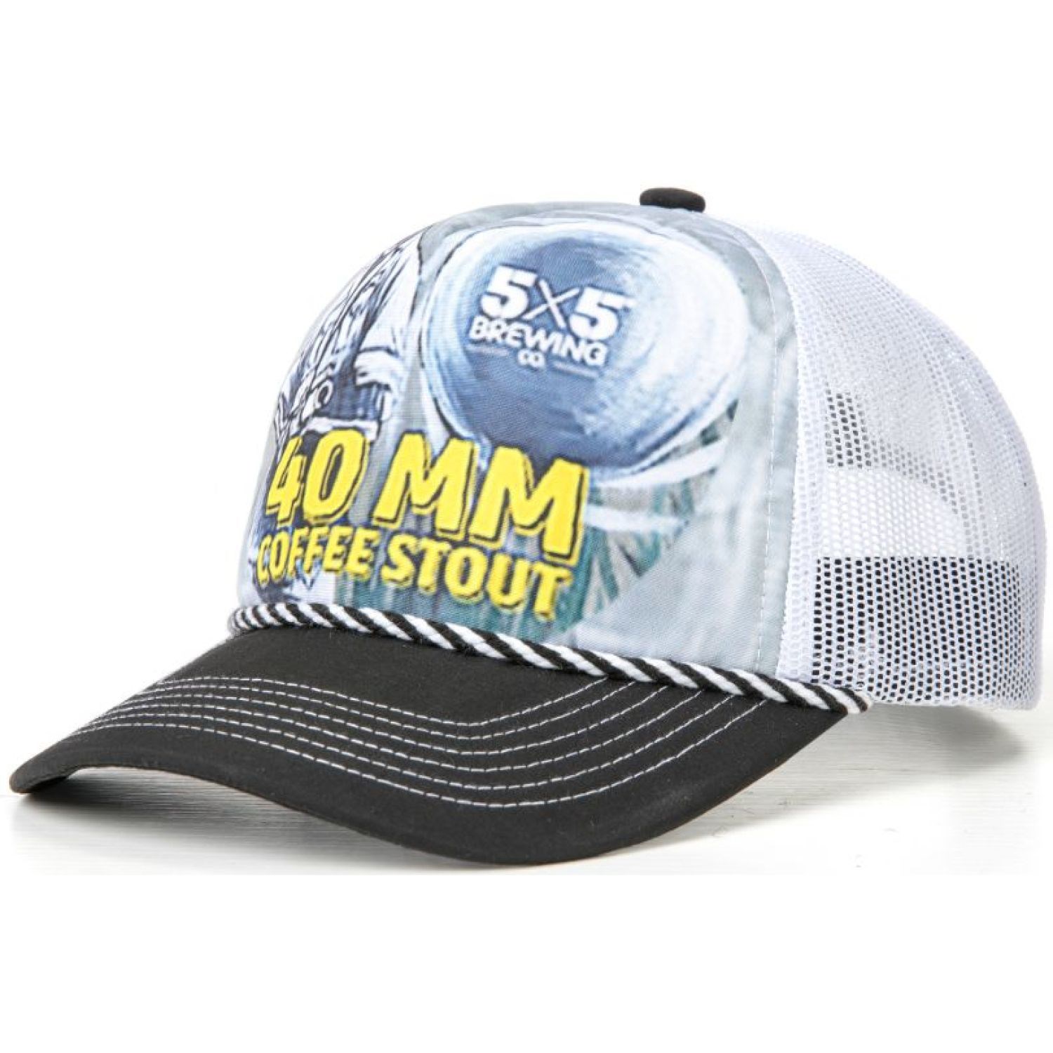 Premium High Density Foam Front 5-Panel with rope and Mesh Snapback Closure Cap