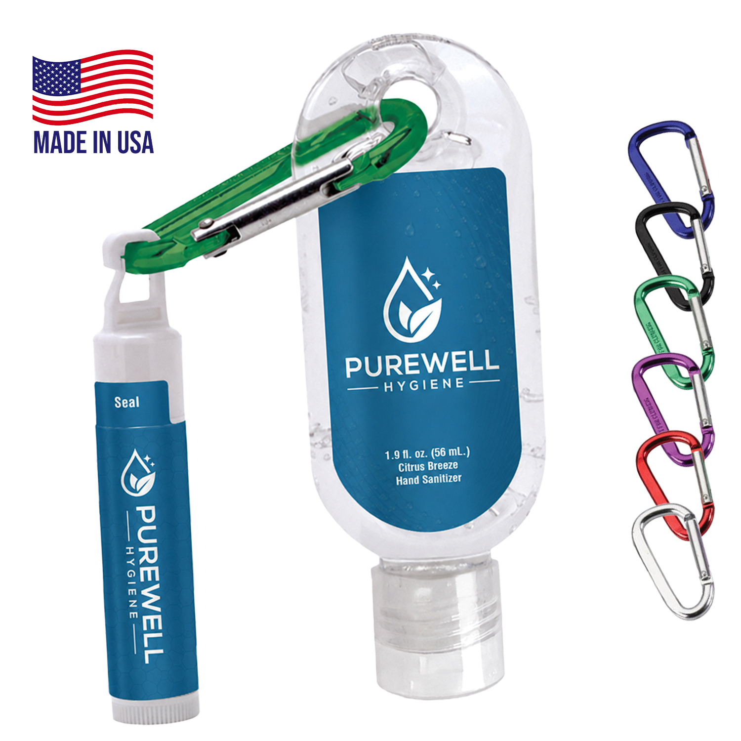 1.9 oz Clean & Protect Sanitizer Lip Balm Clip