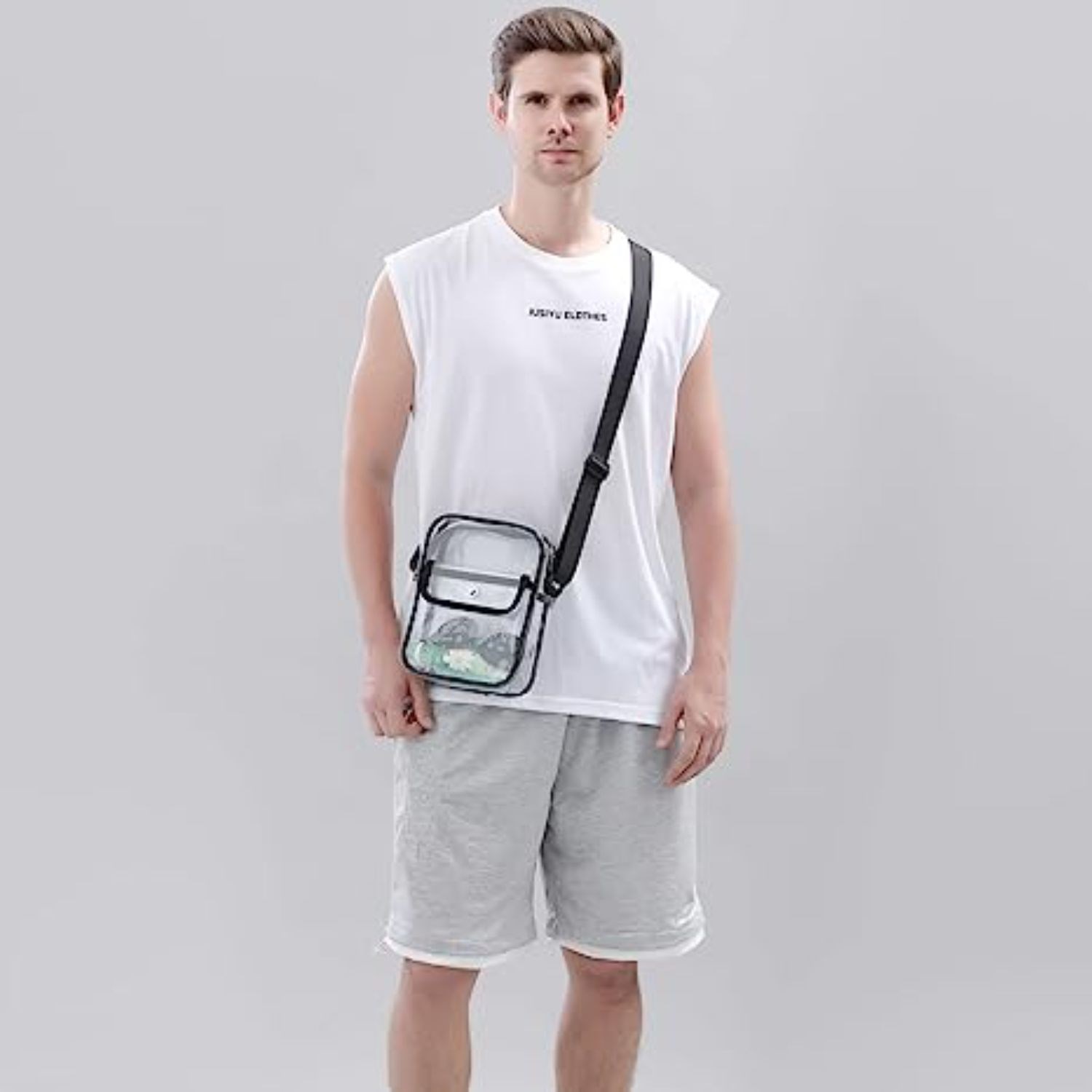 Stadium Approved Clear Purse Handbag PVC Crossbody Bag