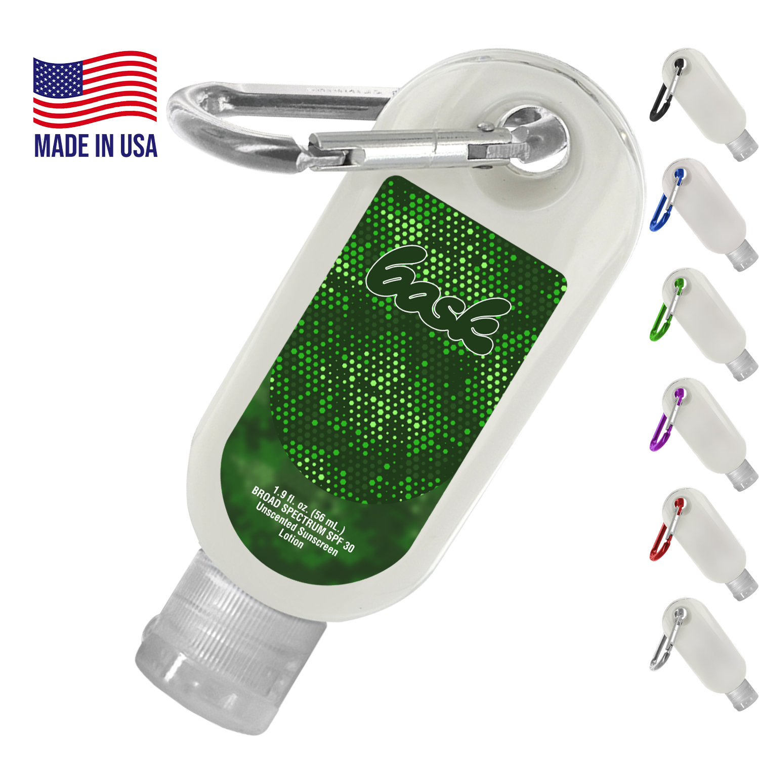 1.9 oz. Sunscreen in Clear Bottle with Carabiner