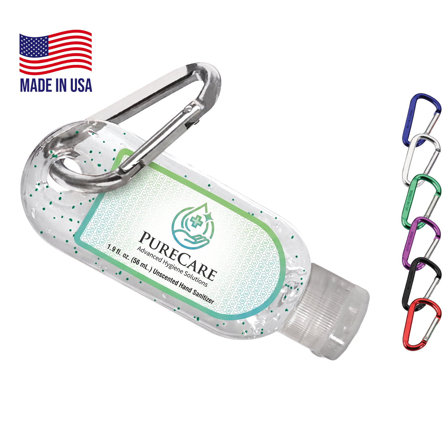Moisture Bead Sanitizer Carabiner Clip
