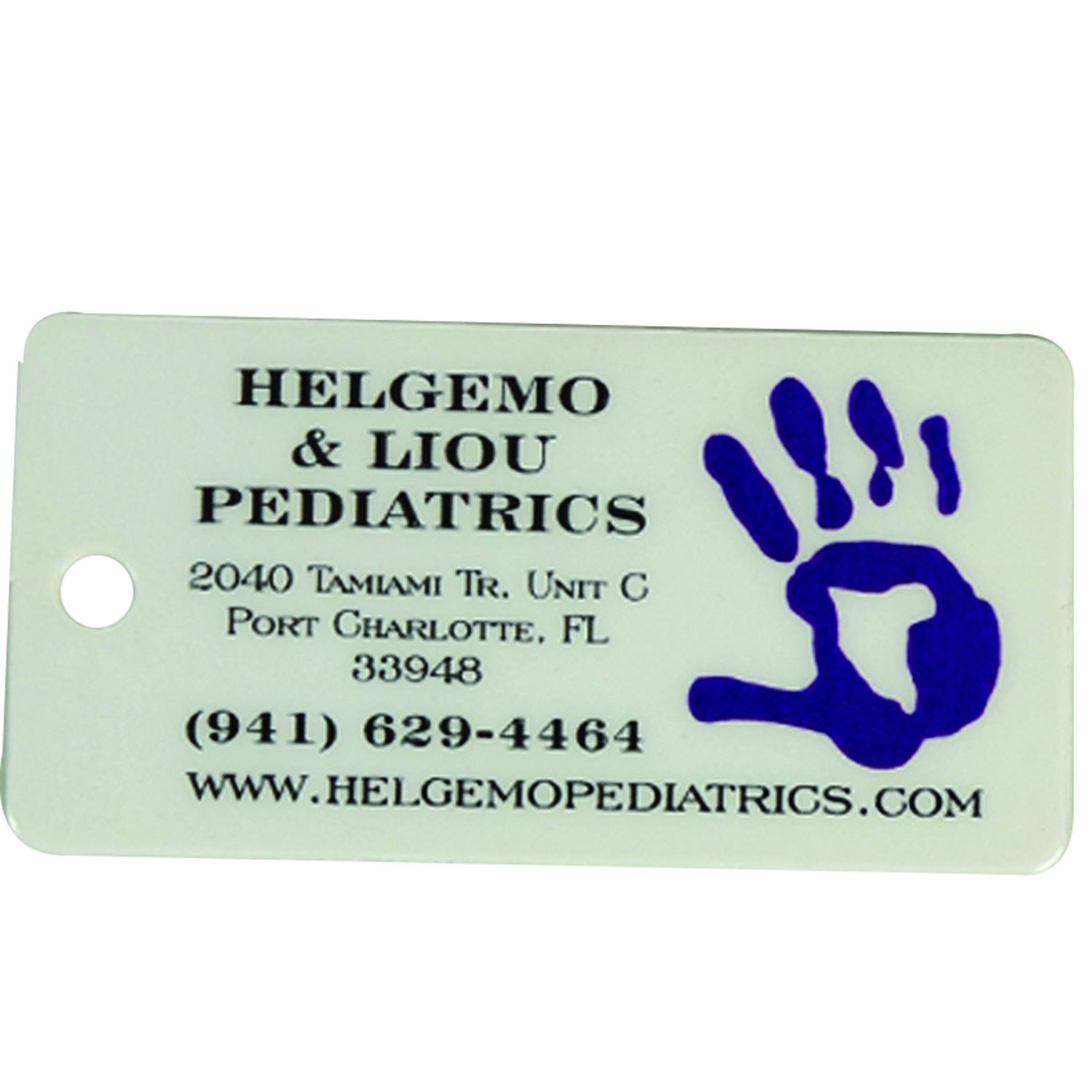 2 5/8 "W x 1 3/8"H Oversided Key Tag