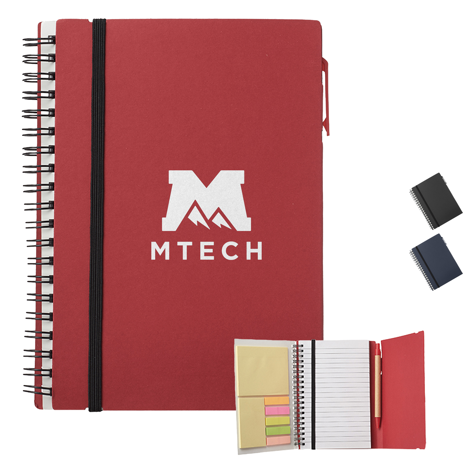 5.5 x 7 in Spiral Notebook with Elastic Closure