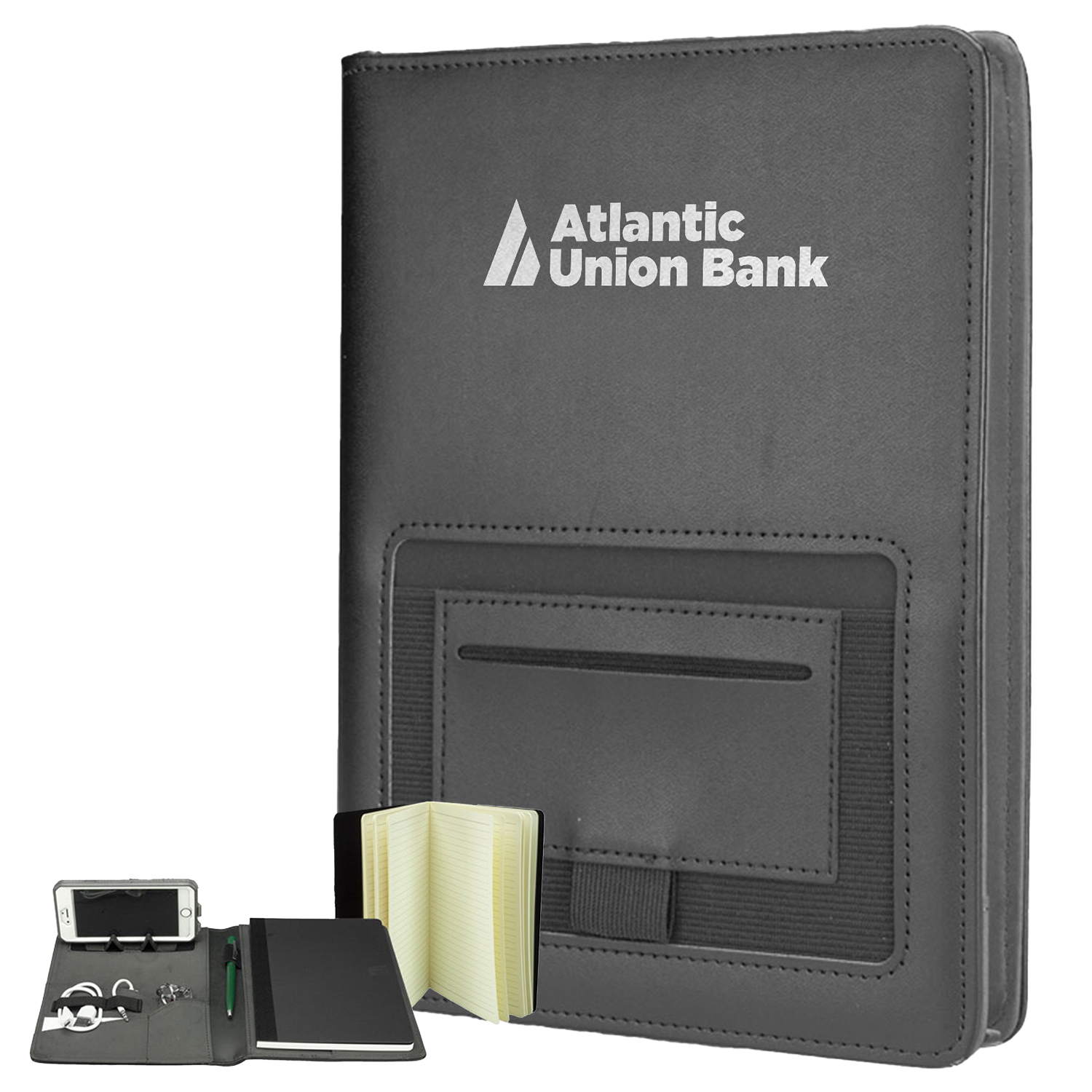 PU Fabric Portfolios w/ Front Pocket