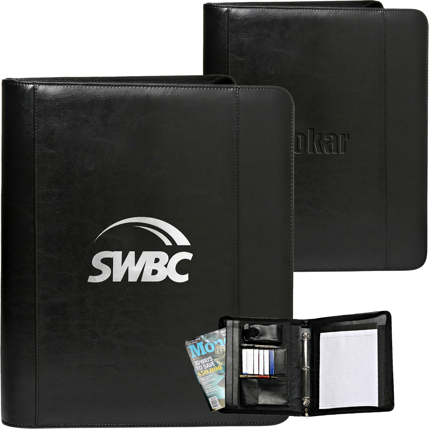 Custom Zippered 3-Ring Portfolio