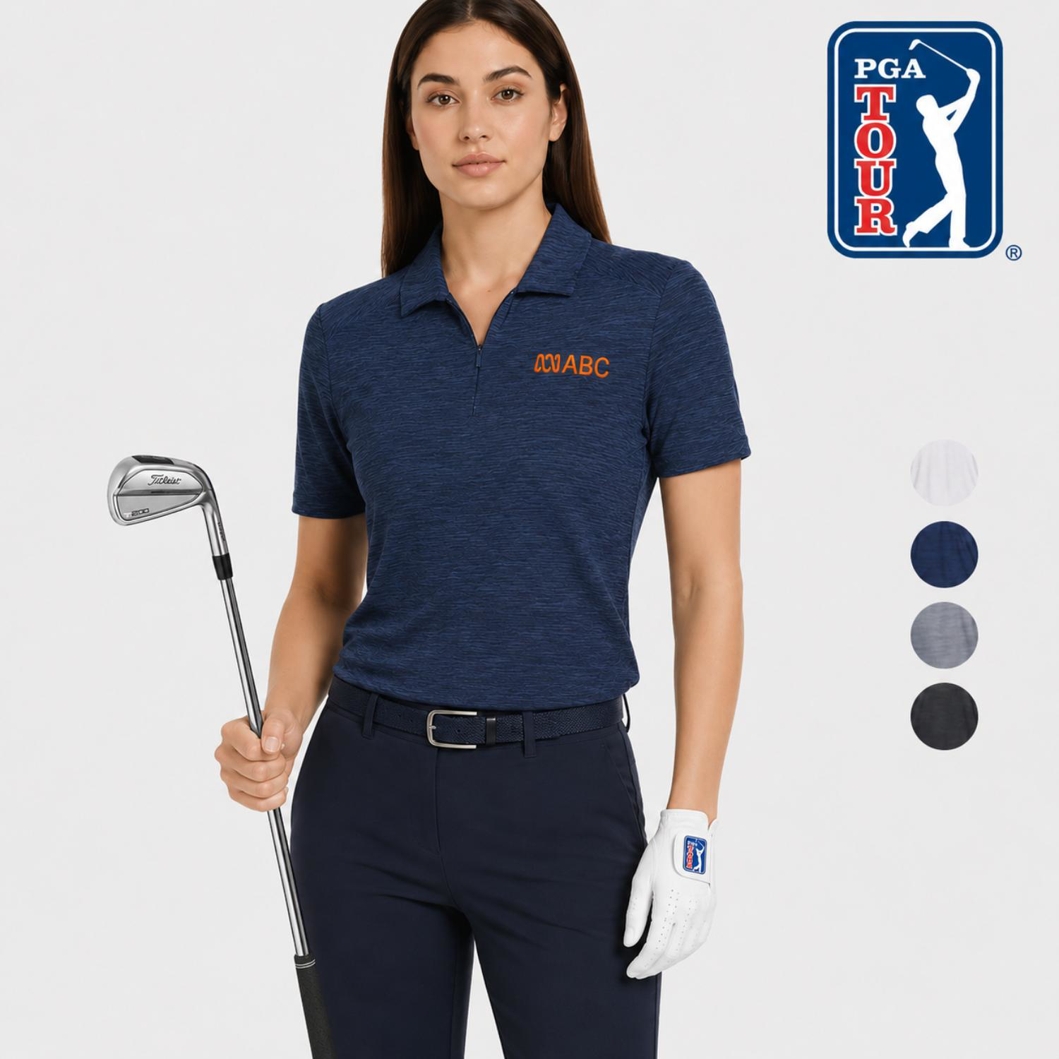 PGA TOUR® Jaspe Airflux Women's Golf Polo Shirt with Custom Logo