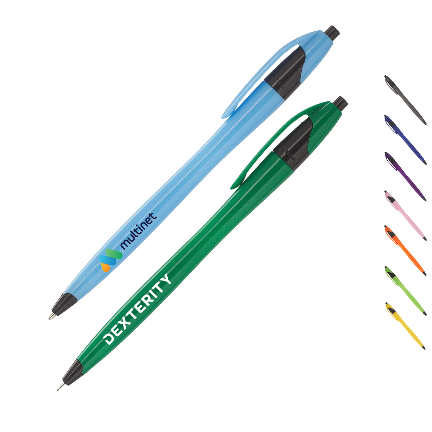 Two Tone Plastic Pens w/ Custom Imprint Click Action Pen