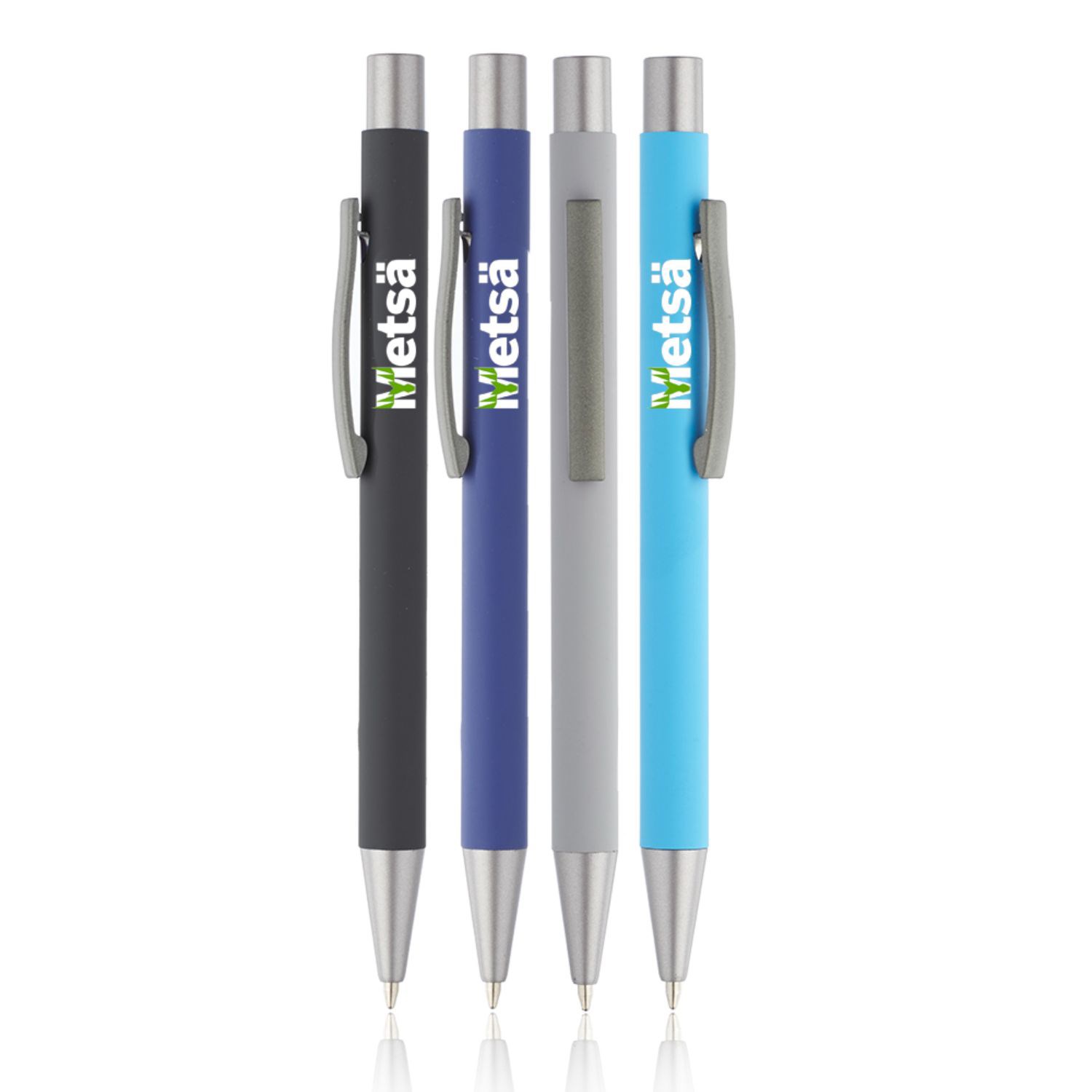 Metal Sleek Rubber Coated Pens