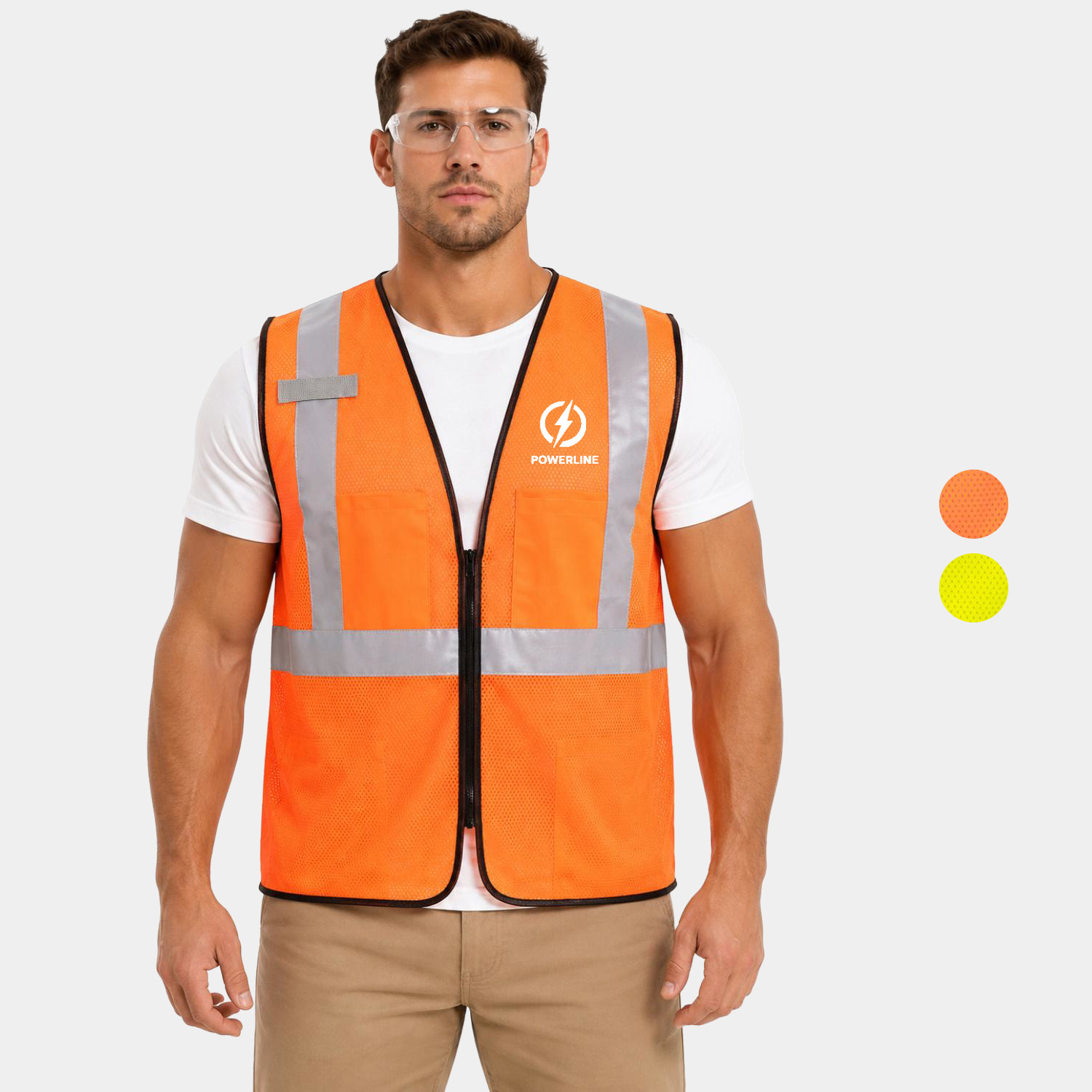 PORTWEST® Class 3 Tampa Hi-Vis Mesh X-Back Vest w/ 4 Pockets