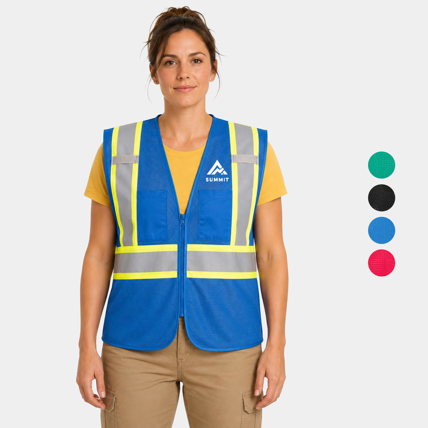 PORTWEST® Iona Plus Enhanced Mesh Zipped Vest w/ Reflective Tape