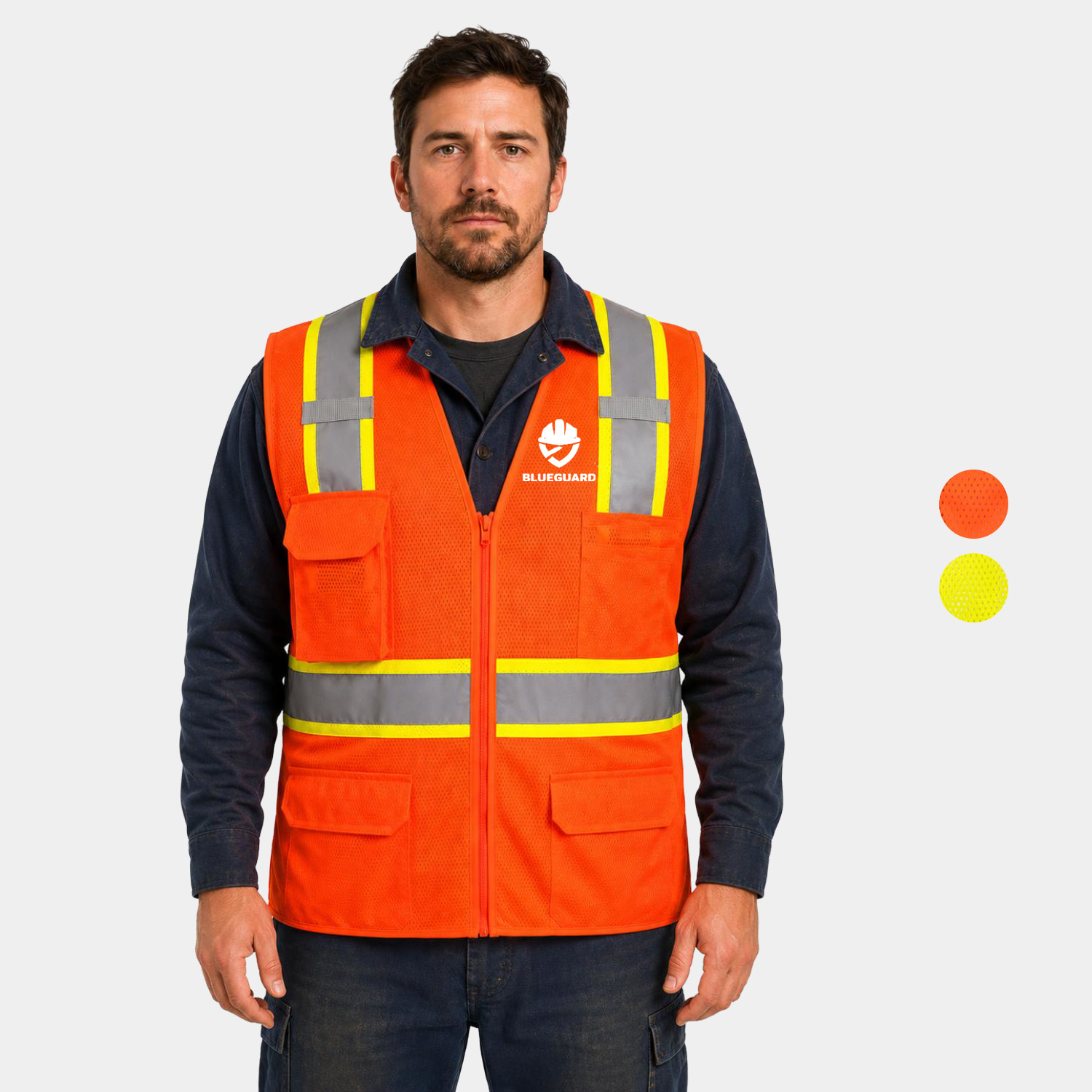 PORTWEST® Class 2 Orlando Hi-Vis Mesh Executive Vest w/ 6 Pockets