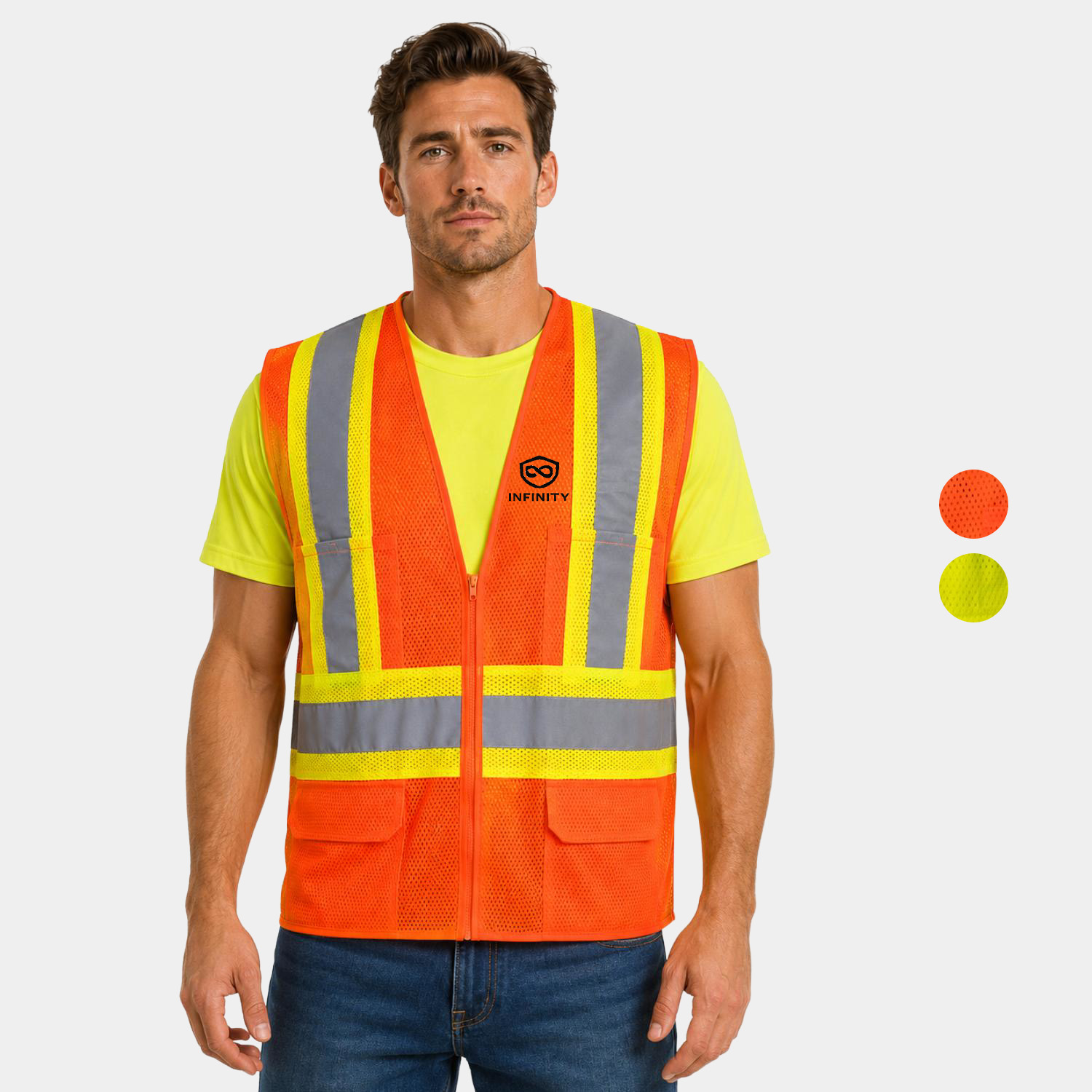 PORTWEST® Class 2 Tulsa Hi-Vis Mesh Executive Vest w/ 6 Pockets