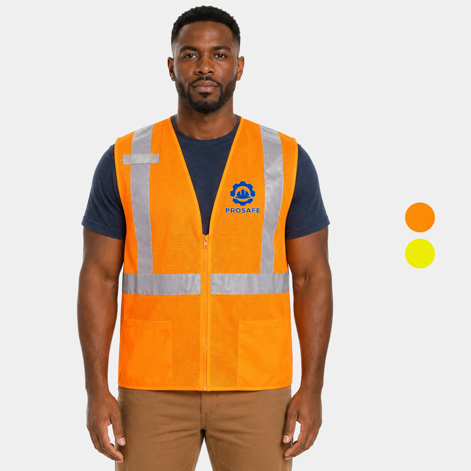 PORTWEST® Class 2 Economy Hi-Vis Mesh External Pocket Vest w/ 2 Pockets