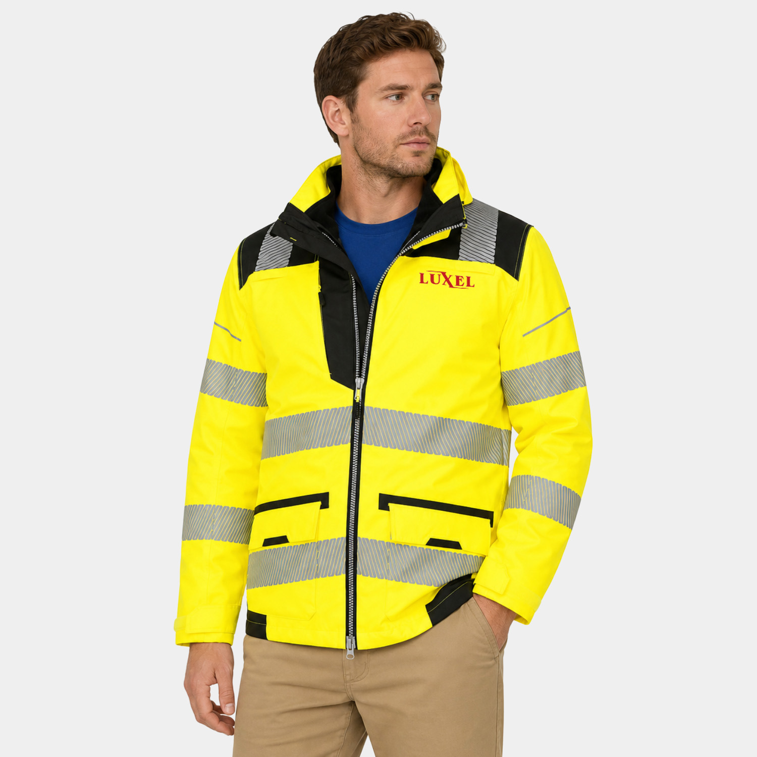 PORTWEST® Waterproof PW3 Hi-Vis Breathable 5-in-1 Jacket w/ UPF 40 Protection
