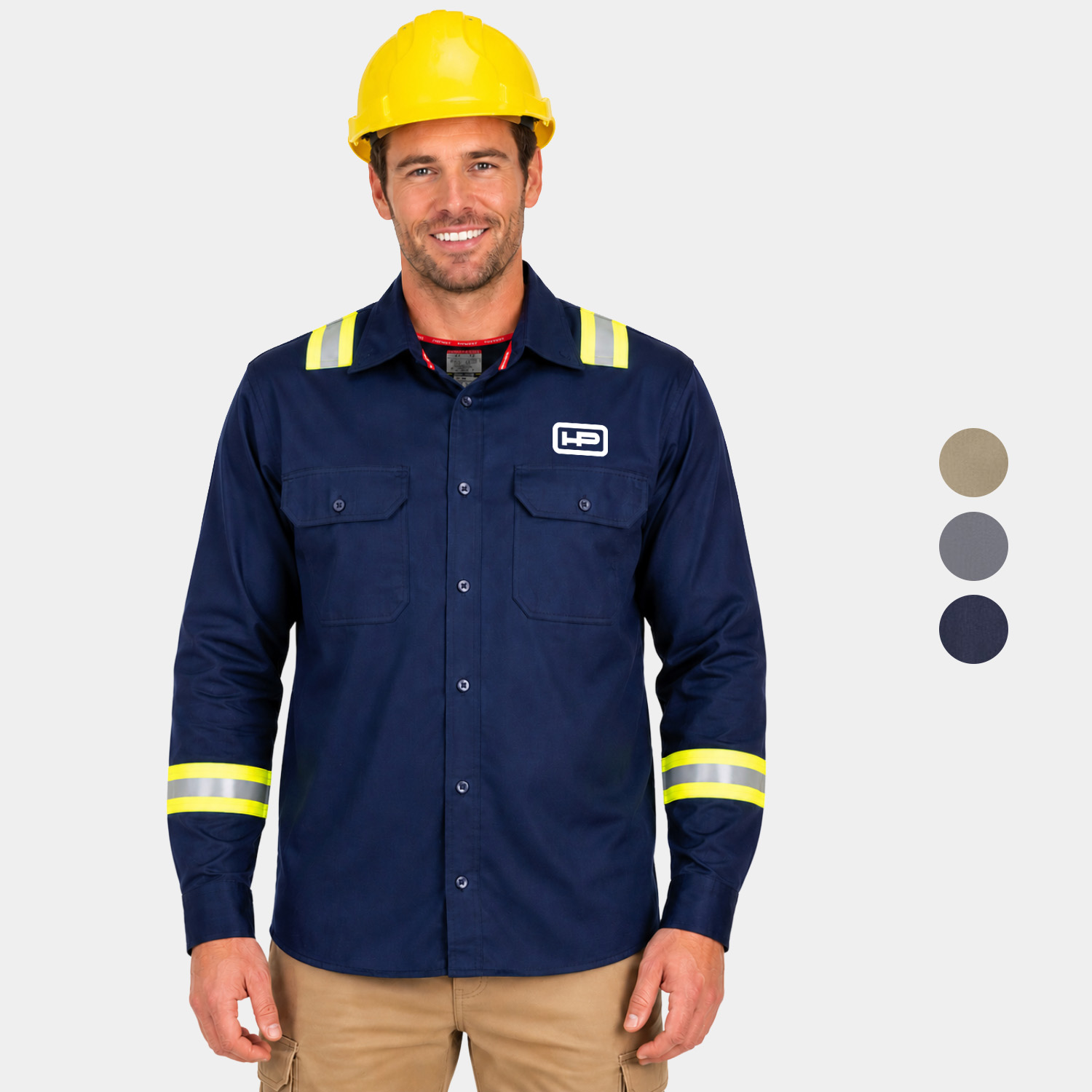 PORTWEST® Bizflame 88/12 FR Taped Shirt Gray w/ UPF 40 Protection