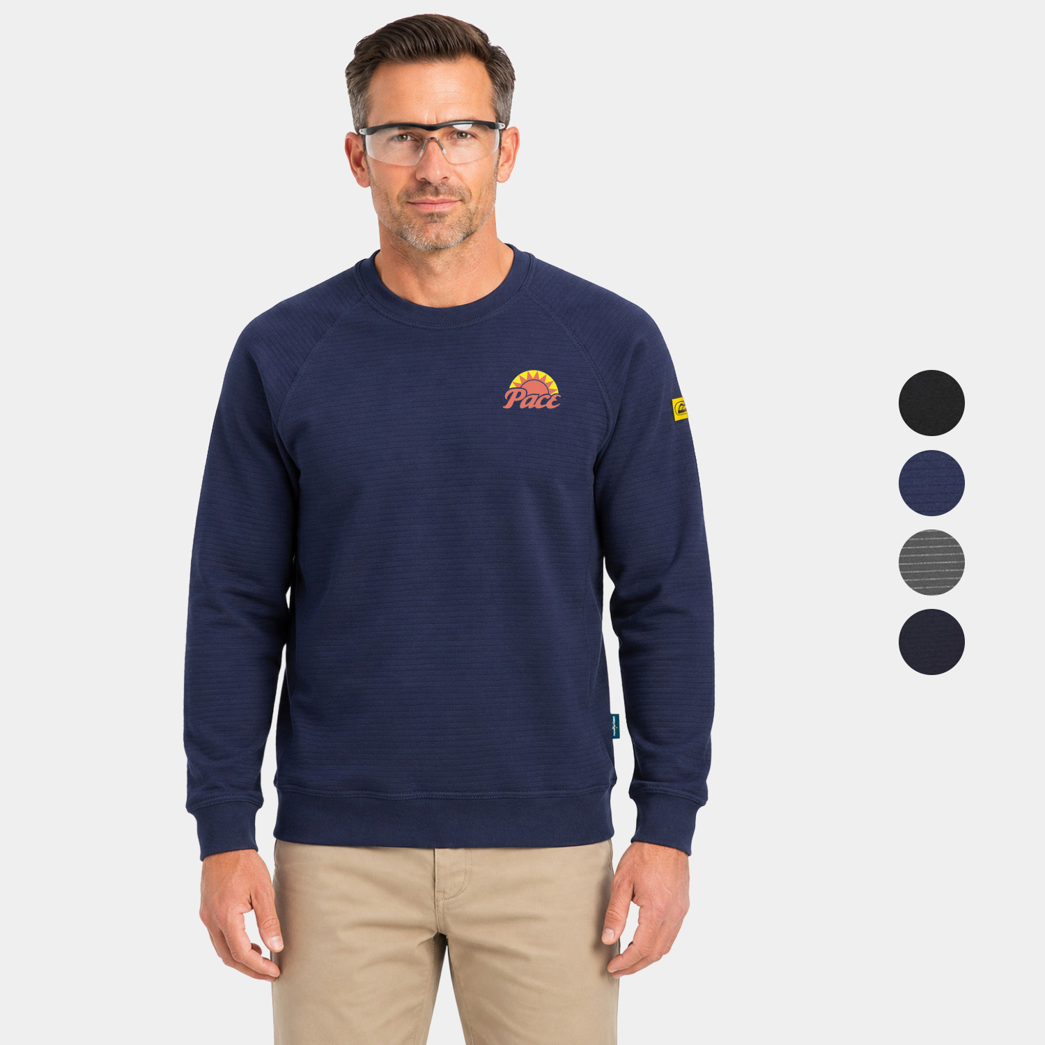 PORTWEST® Carbon Fibre Knitted Antistatic ESD Sweatshirt w/ Anti-Scratch Design