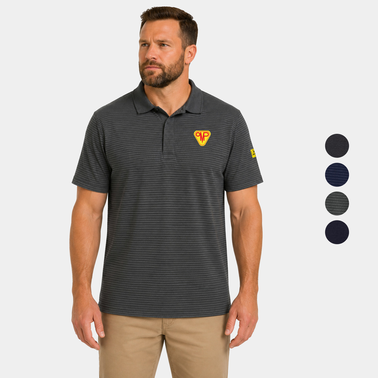 PORTWEST® Carbon Fibre Knitted Antistatic ESD Polo Shirt Short Sleeve