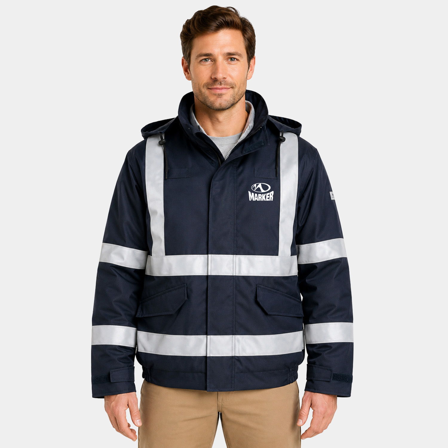 PORTWEST® Antistatic Bizflame Rain FR Winter Bomber Jacket w/ Detachable Hood