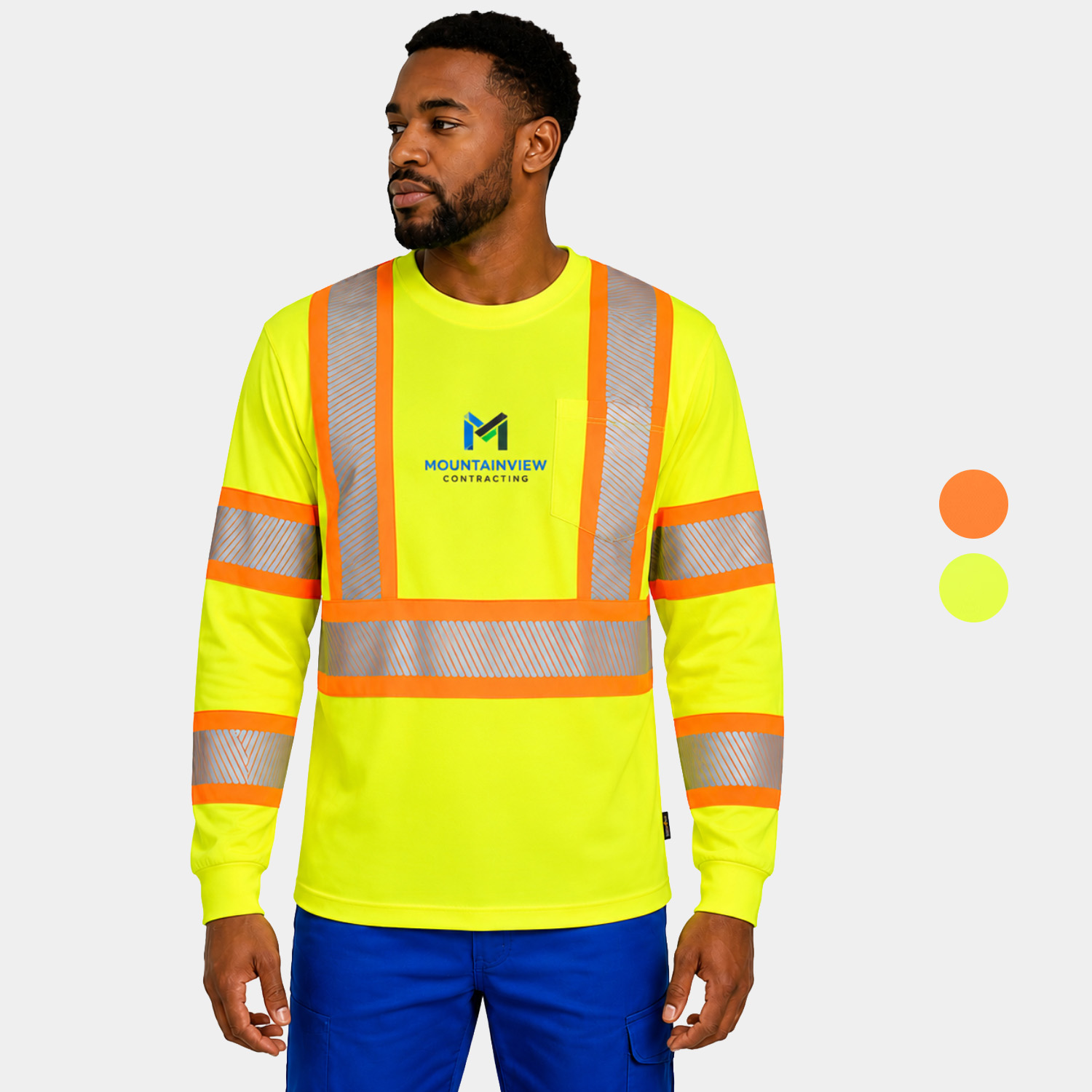 PORTWEST® Lightweight Hi-Vis X Back T-Shirt L/S w/ Moisture Wicking