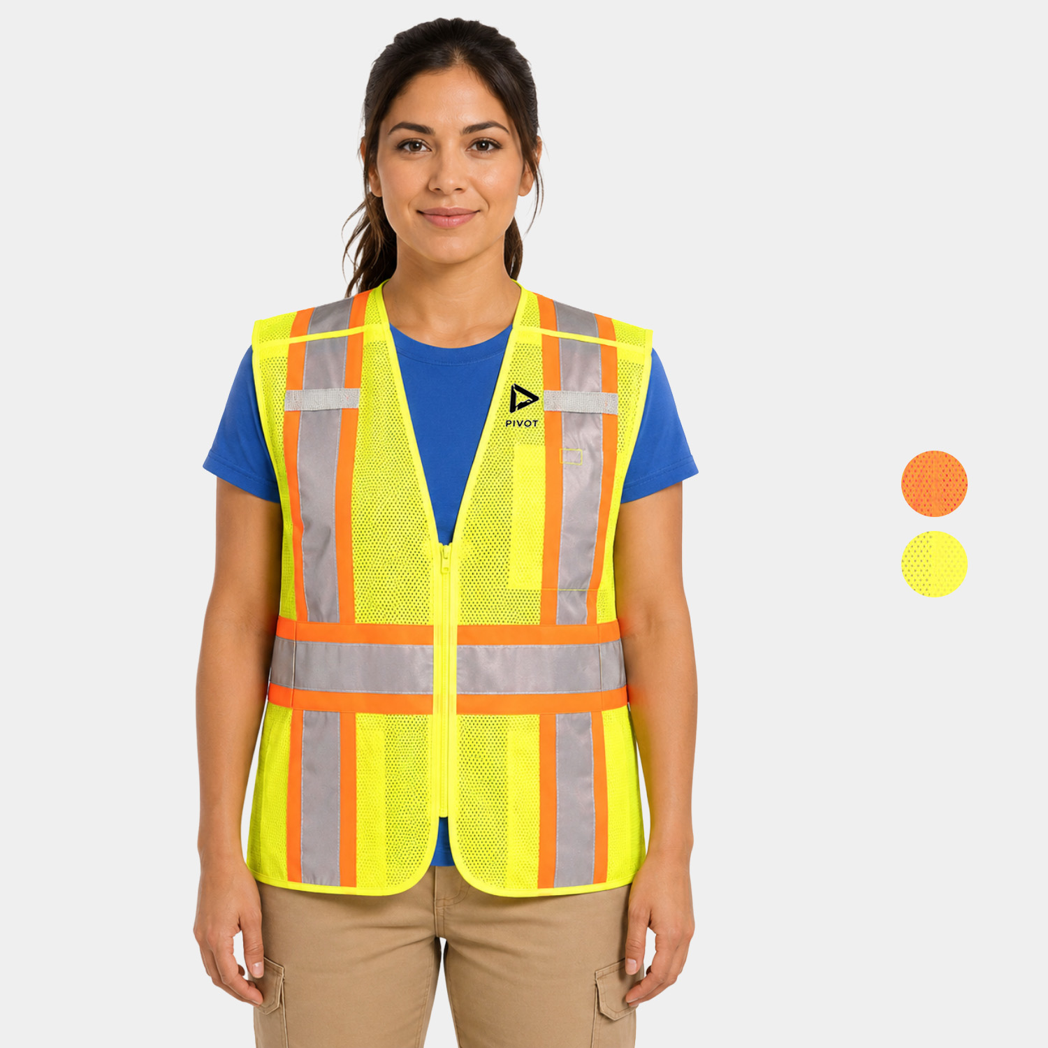 PORTWEST® Hi-Vis Mesh X Back Expandable Breakaway Vest w/ 3 Pockets