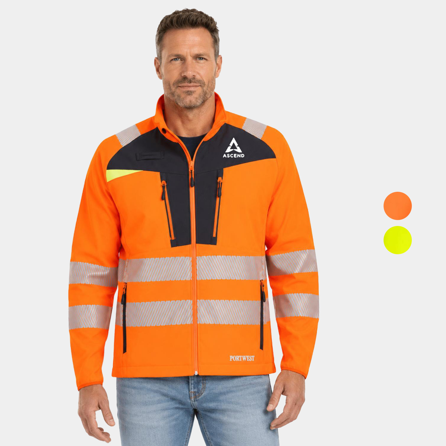 PORTWEST® Class 2 DX4 Hi-Vis Lightweight Mid Layer w/ 4-Way Stretch Fabric