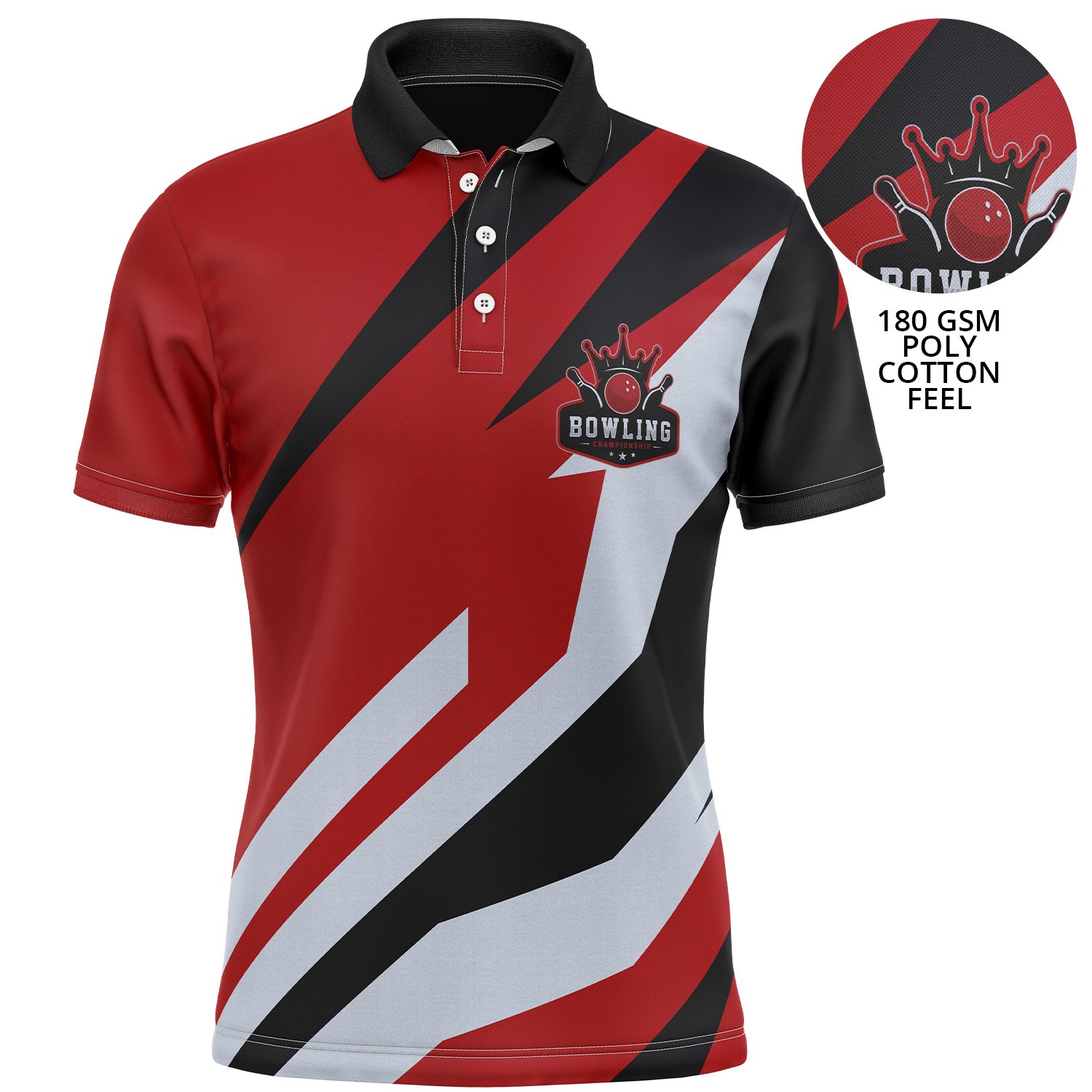 Unisex 180 GSM Jersey Knit Cotton Feel Sublimation Polo T-shirt