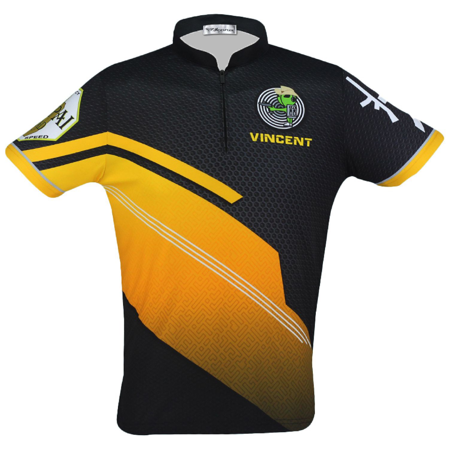 Unisex 75D Pique Sublimation Full Color Zipper high neck