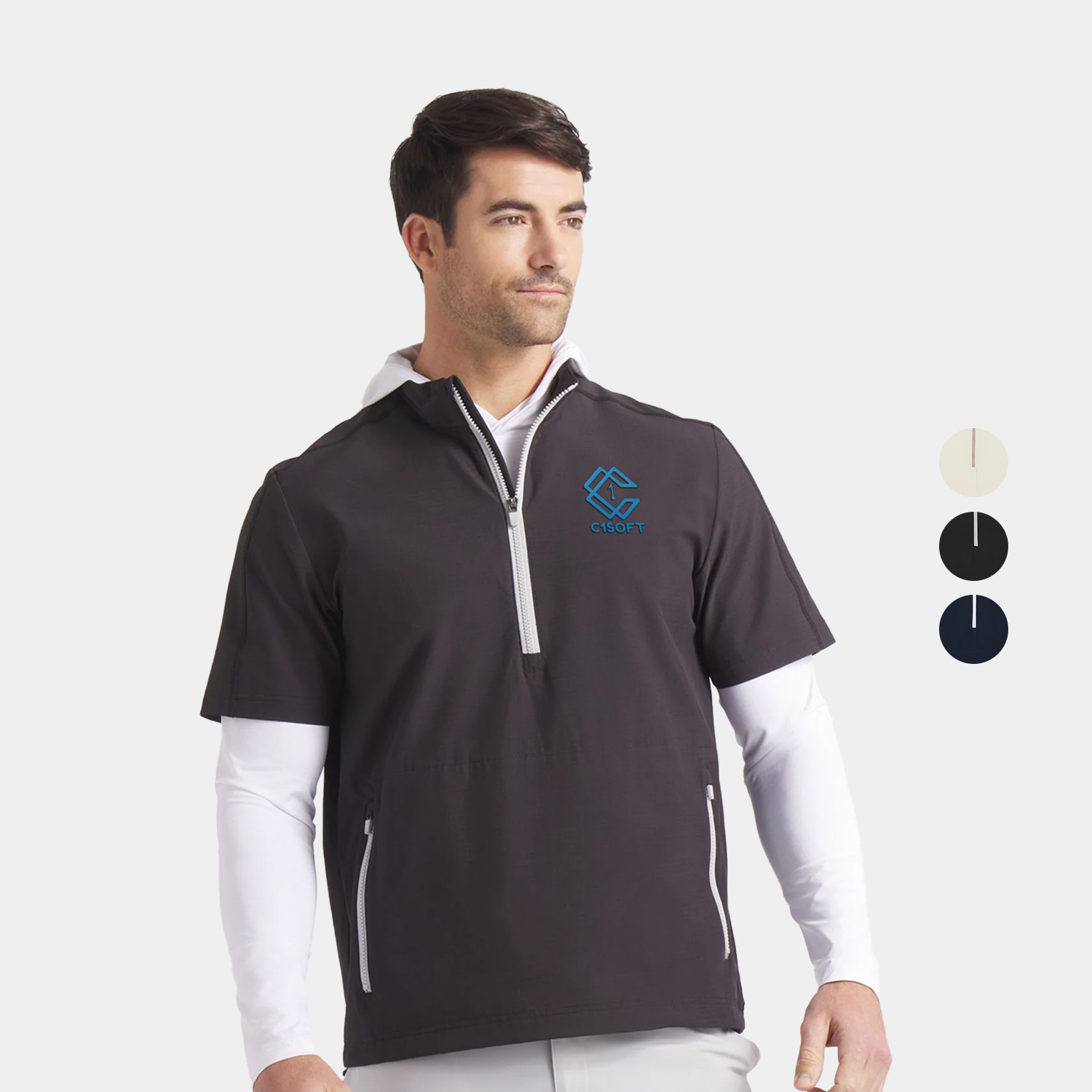 PUMA® Ripguard Short Sleeve Pullover Men's Golf Jacket