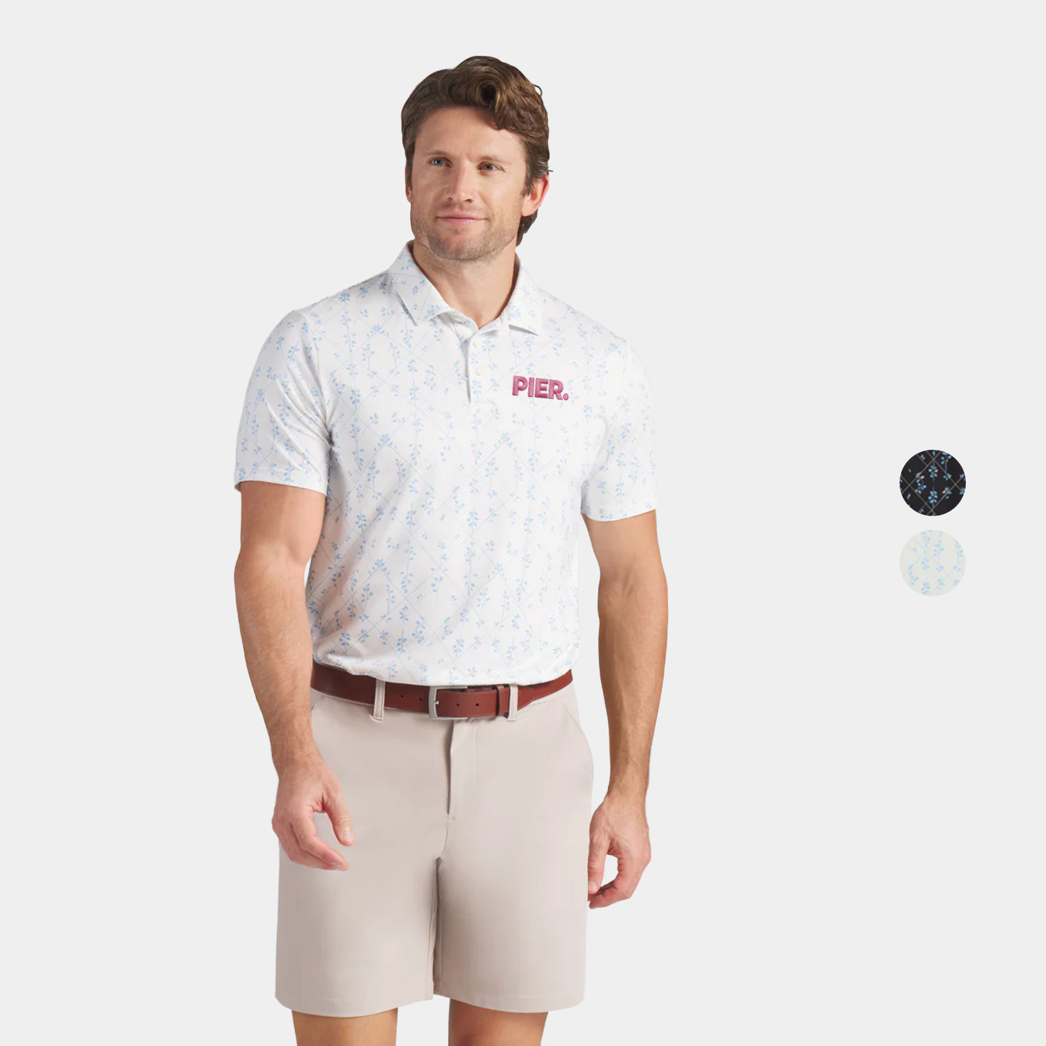 PUMA® Men's CLOUDSPUN Argyle Bloom BN Golf Polo with UPF 40+ Protection