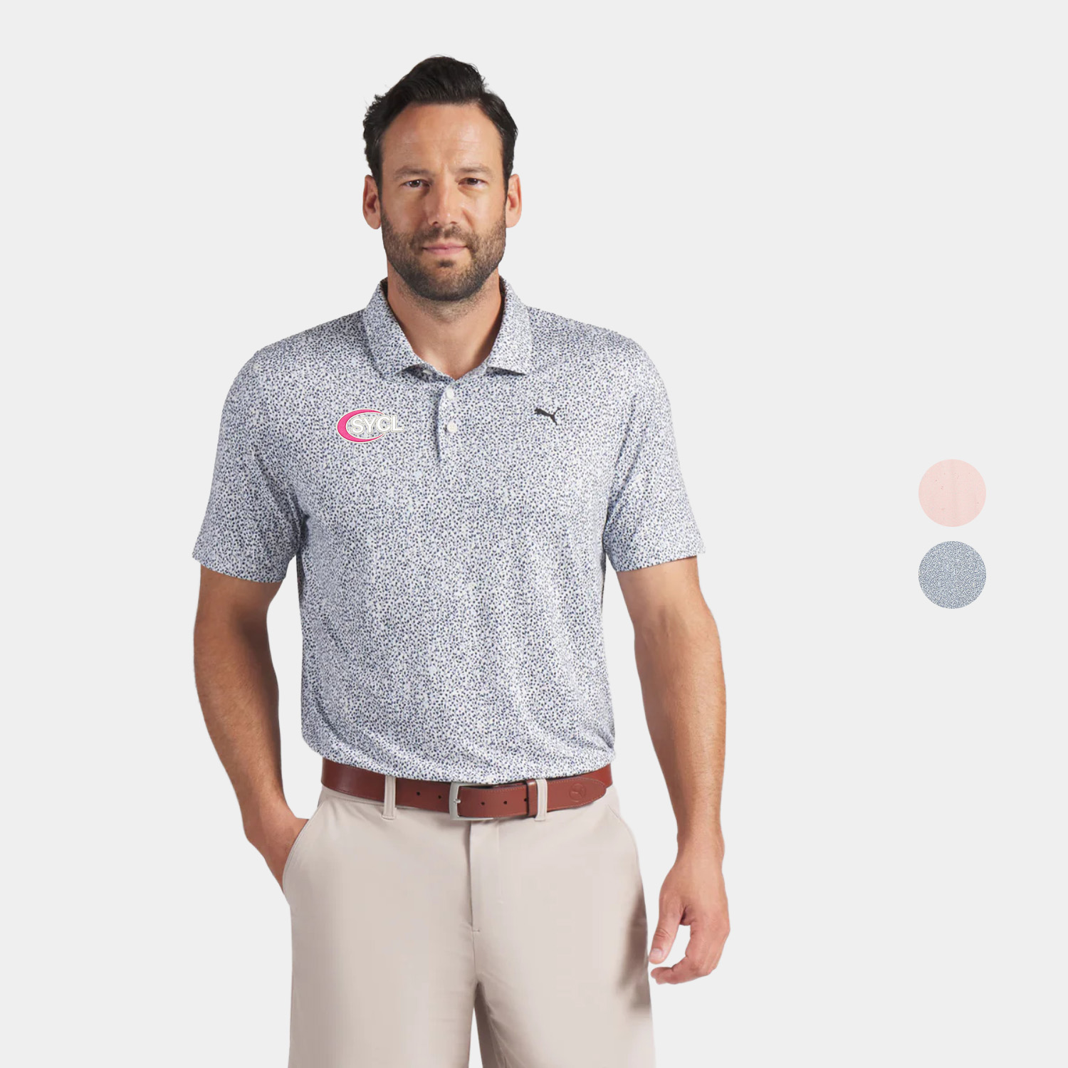 PUMA® Men's CLOUDSPUN Posy BN Golf Polo Shirt with UPF 40+ Protection