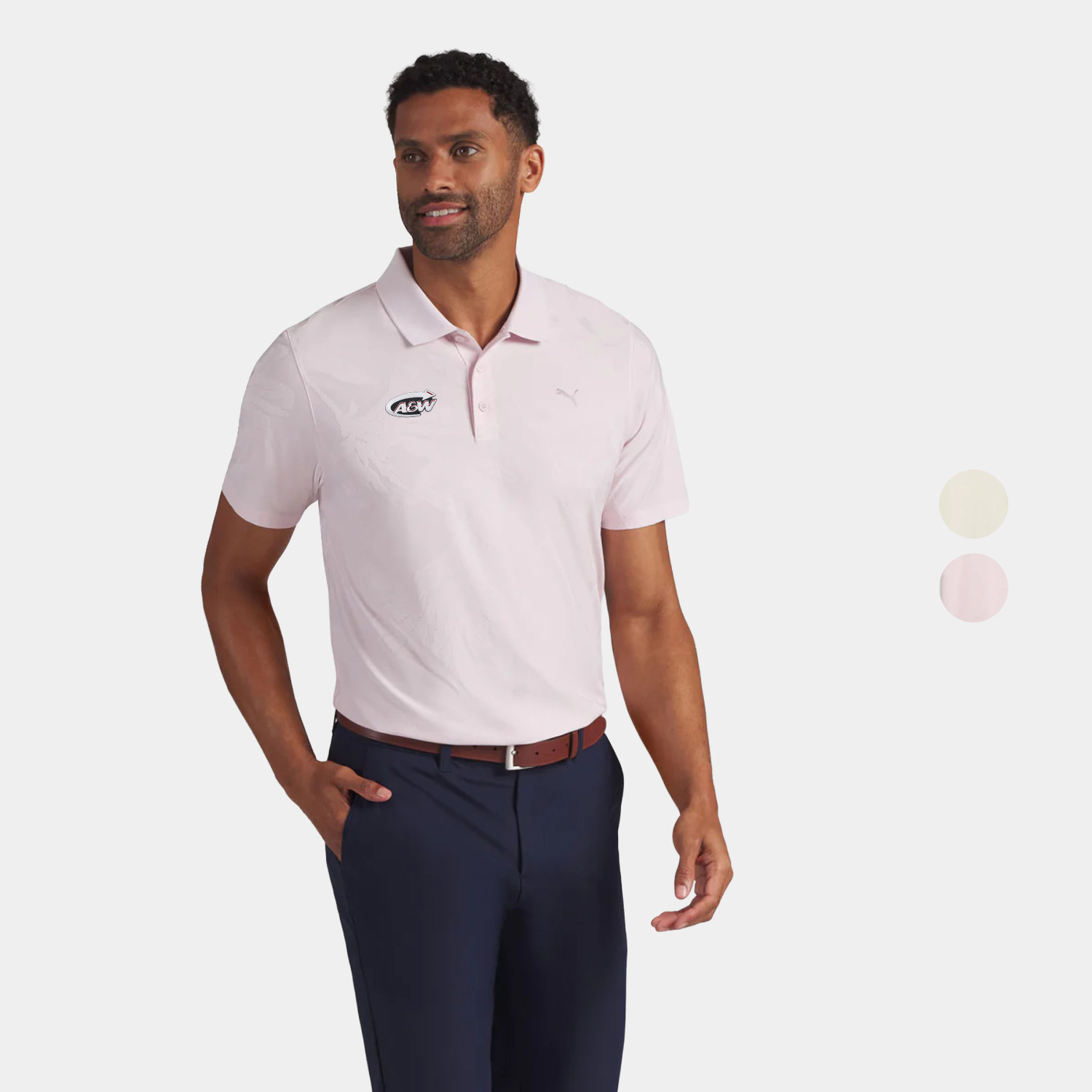 PUMA® Men's MATTR Prima Bloom LC Golf Polo Shirt with Custom Logo