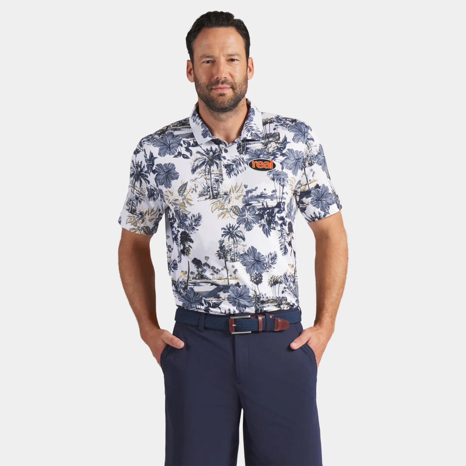PUMA® Men's CLOUDSPUN Palm BN Golf Polo Shirt with UPF 40+ Protection
