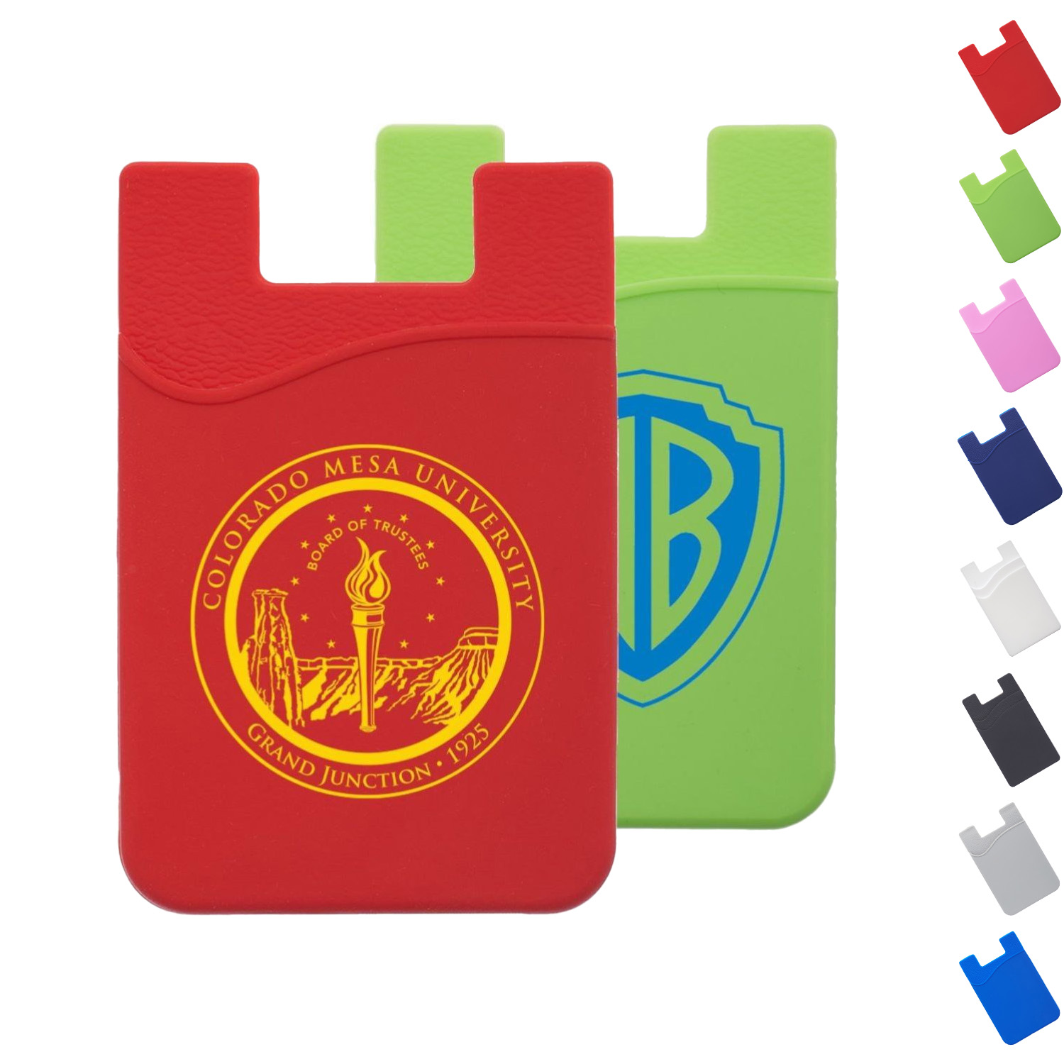 Domestic Silicone Phone Wallet w/ single pocket card holder