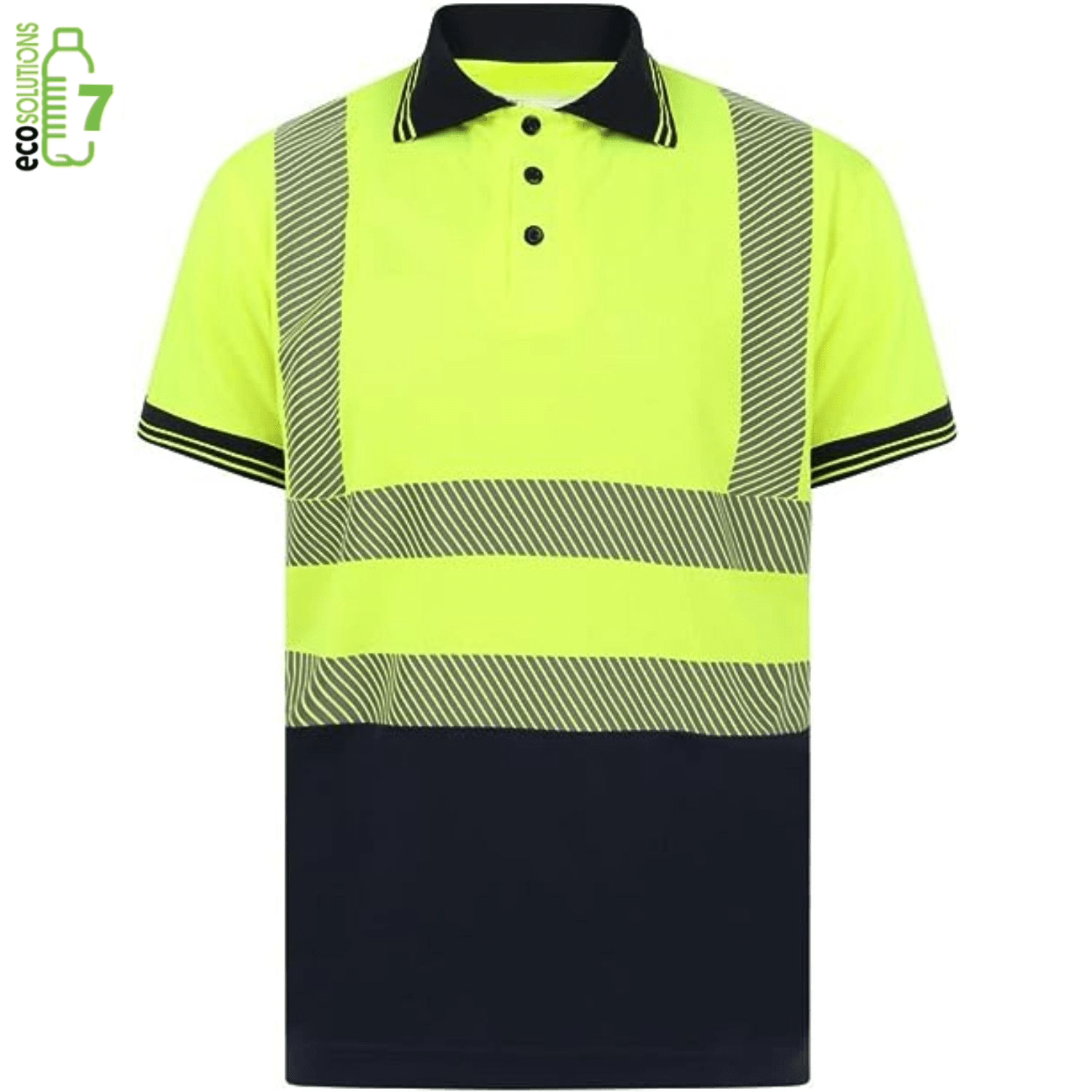 Class 2 rPET Segmented Color Block Odor Reducing Safety Polo