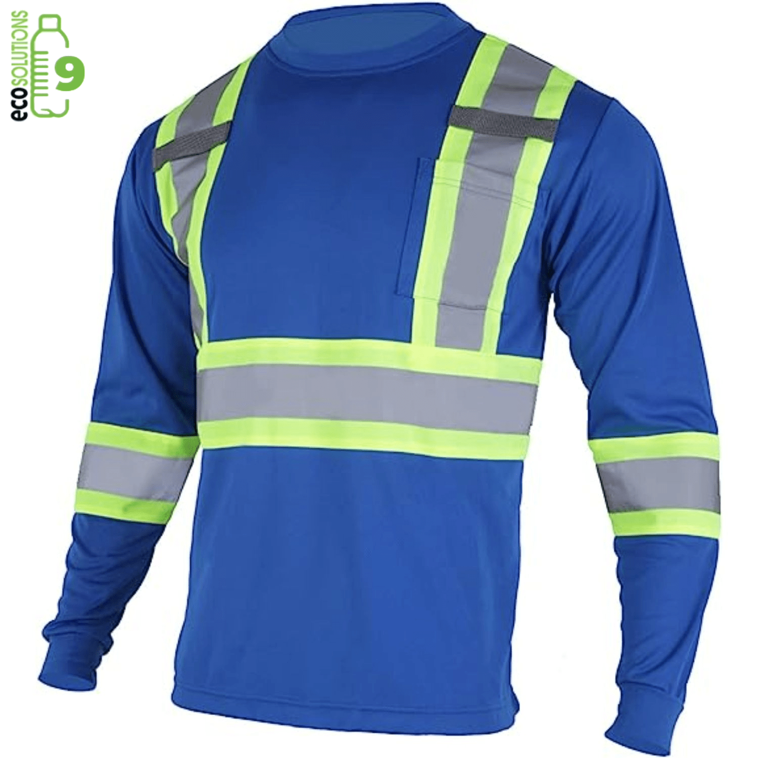 Recycled Class 3 Dual Mic Tab Reflective Safety T-Shirt With Pocket