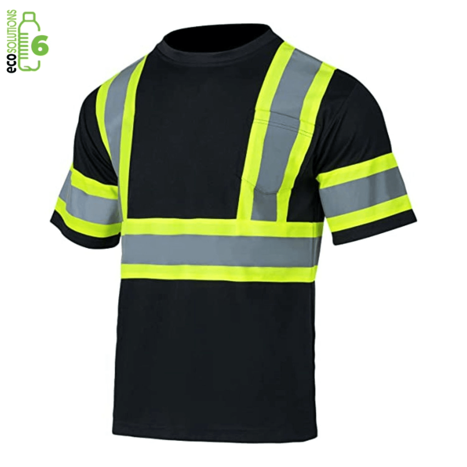 rPET Class 3 Green Choice Reflective Safety T-Shirt W/ Pocket