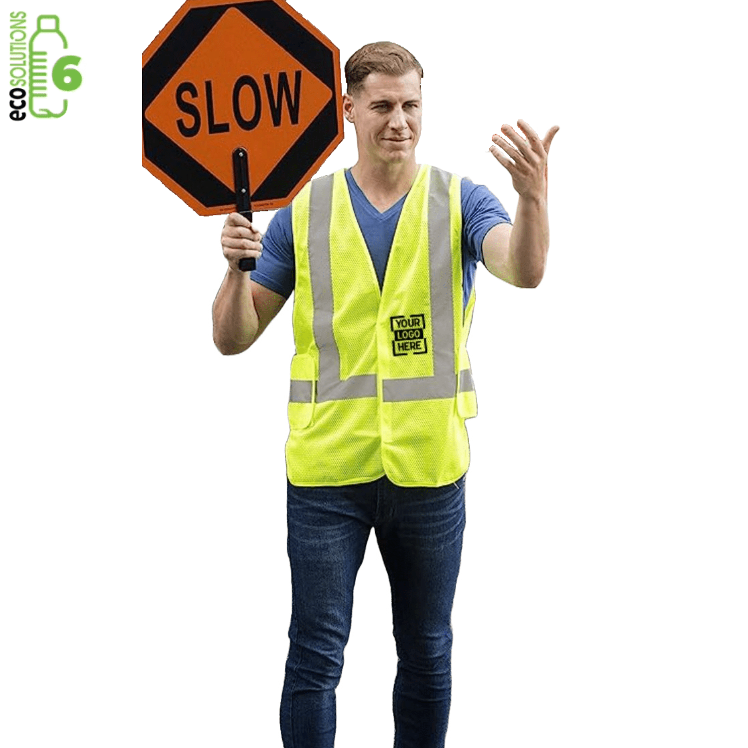 Recycled Class 2 Adjustable Breakaway Mesh Safety Vest