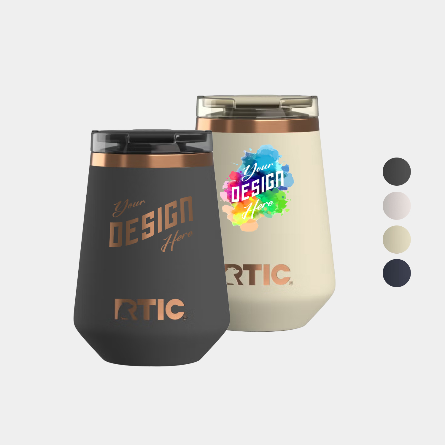 12 oz RTIC® Stainless Steel Ceramic Lined Happy Hour Lowball Tumbler