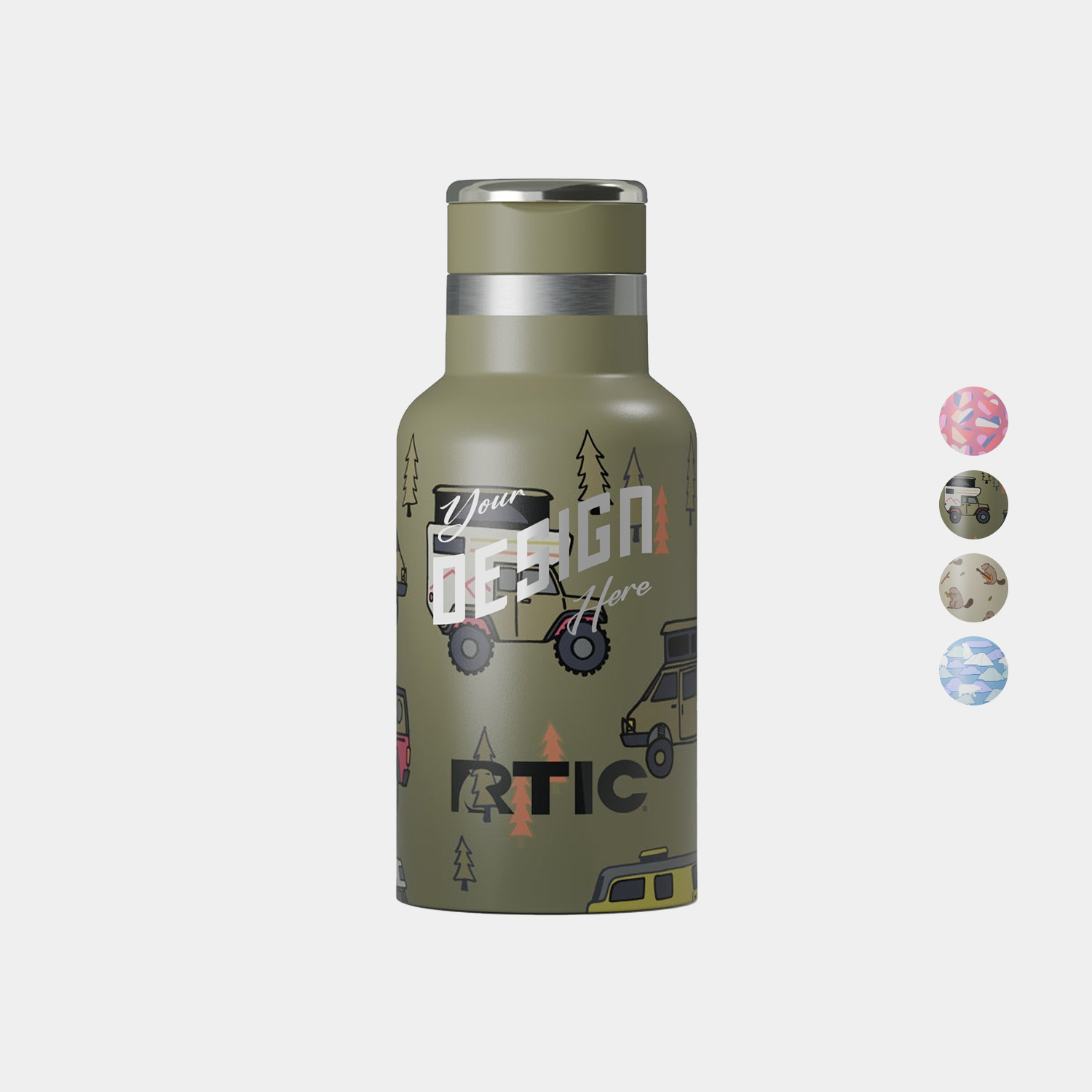 12 oz RTIC® Leak-Resistant Ceramic Lined Little Journey Camper Water Bottle