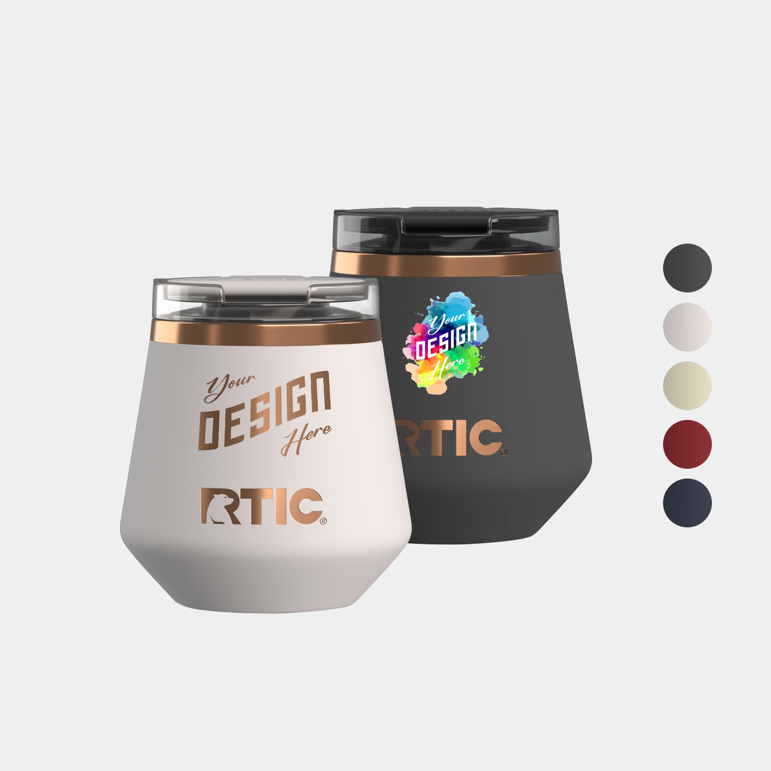 8 oz RTIC® Stainless Steel Ceramic Lined Happy Hour Lowball Tumbler