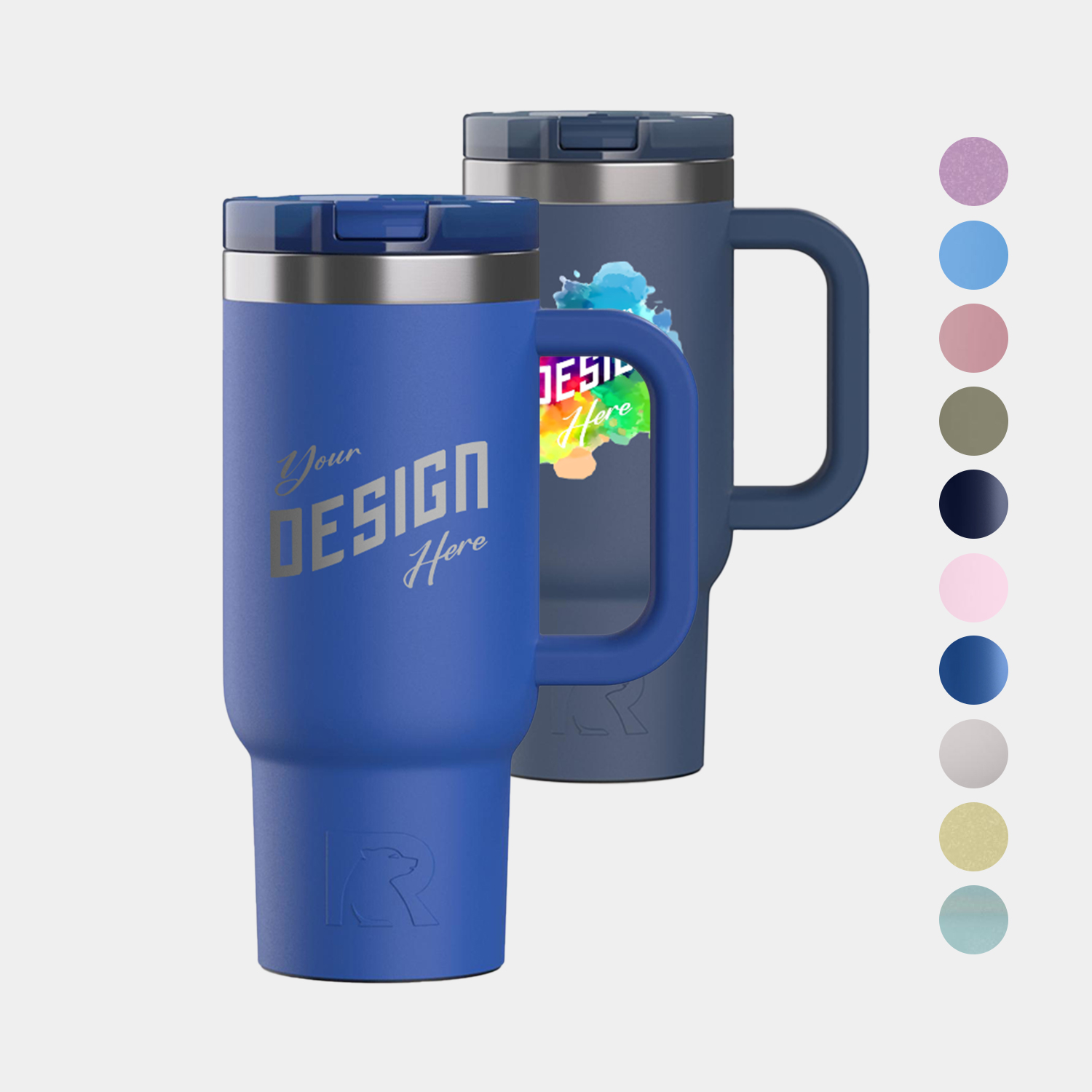 16 oz RTIC® Stainless Steel Ceramic Lined Little Road Trip Tumbler w/ Straw Lid