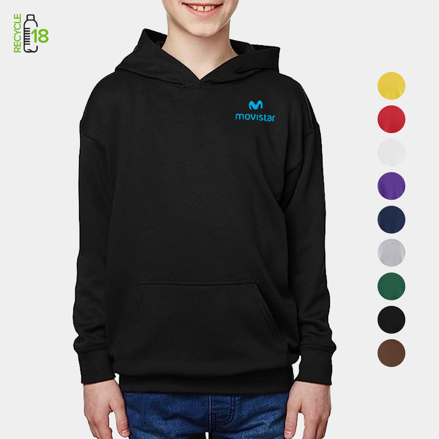 REPREVE® - Youth Recycled Pullover Hooded Sweatshirt w/ Wrinkle Free