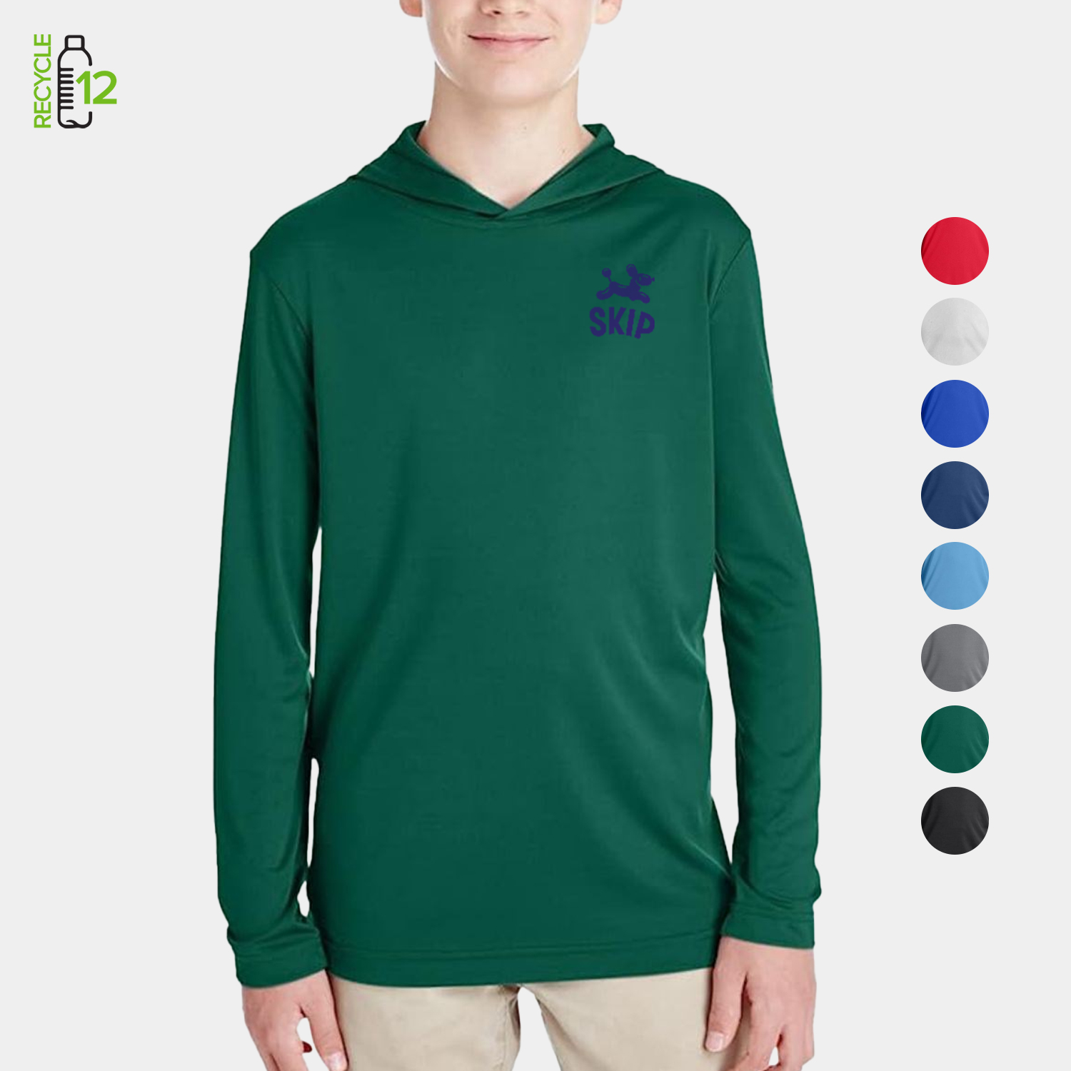 REPREVE® - Youth rPET Performance Hoodie T-Shirt