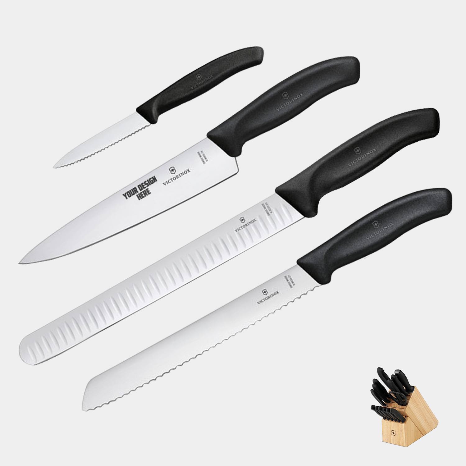 Victorinox® - Swiss Army German Made 15-Piece Block Kitchen Knife Set