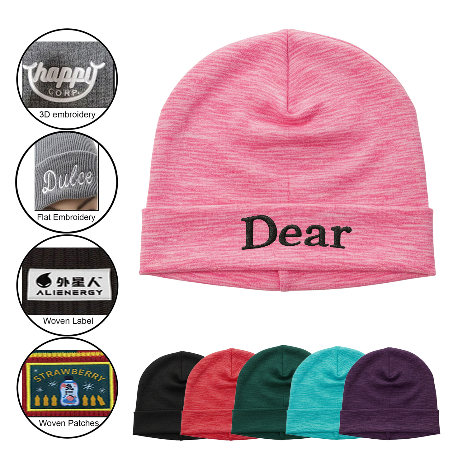 180GSM Heather Skull Cap