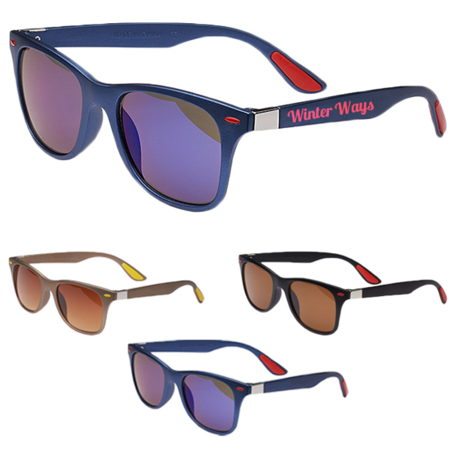 UV Sunglass Metal accent Sun glass w/ Matte finish